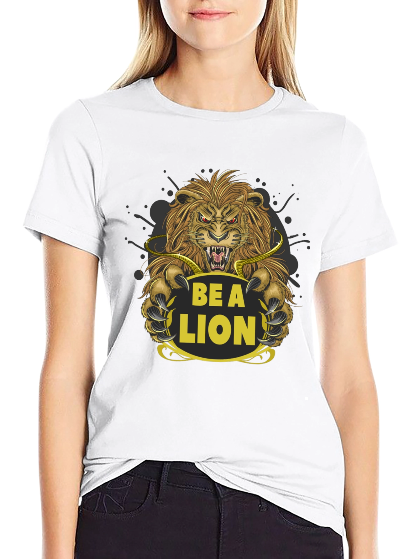 Be a Lion Graphic Tee - Motivational T-Shirt