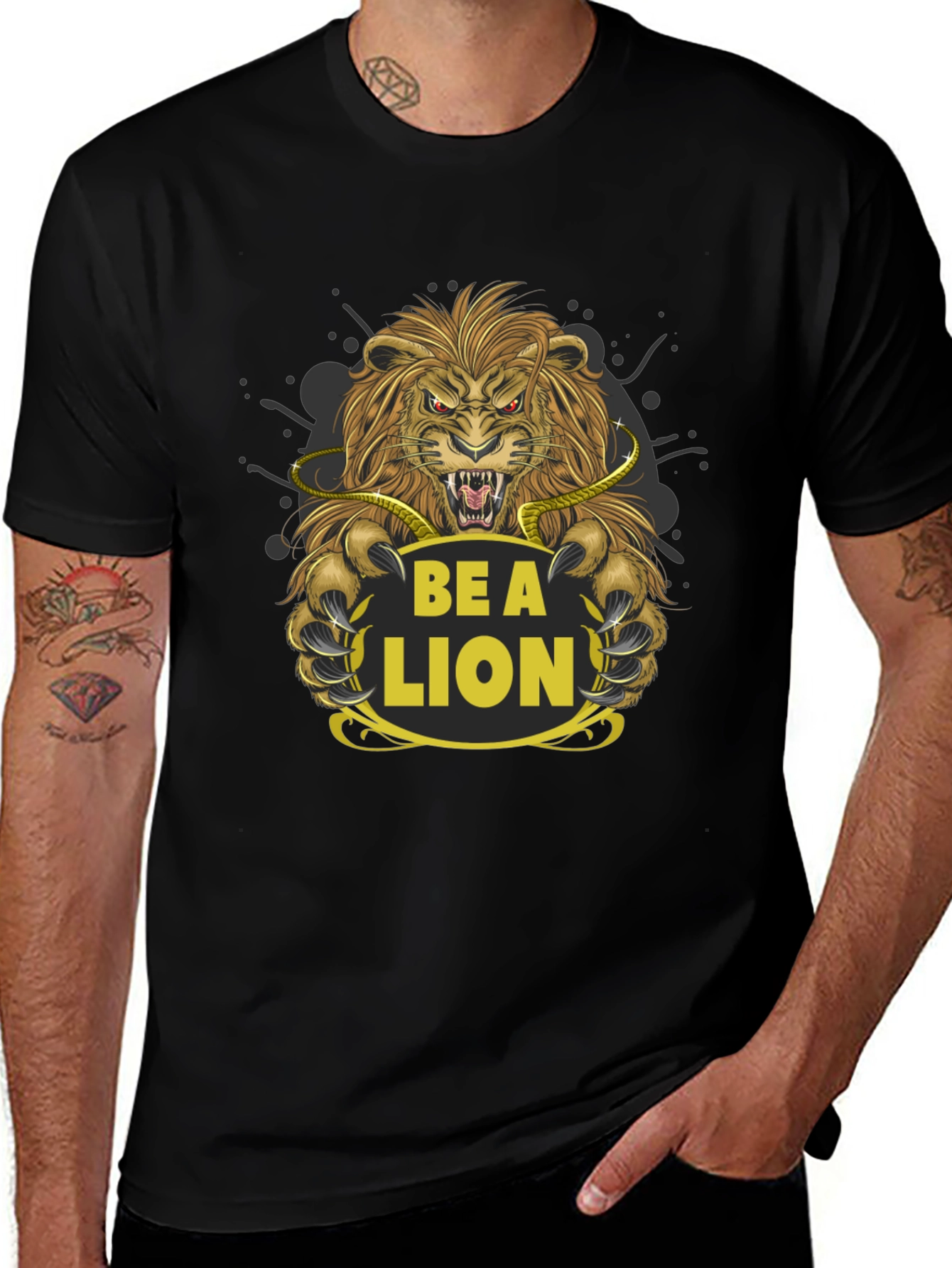 Be a Lion Graphic Tee - Motivational T-Shirt