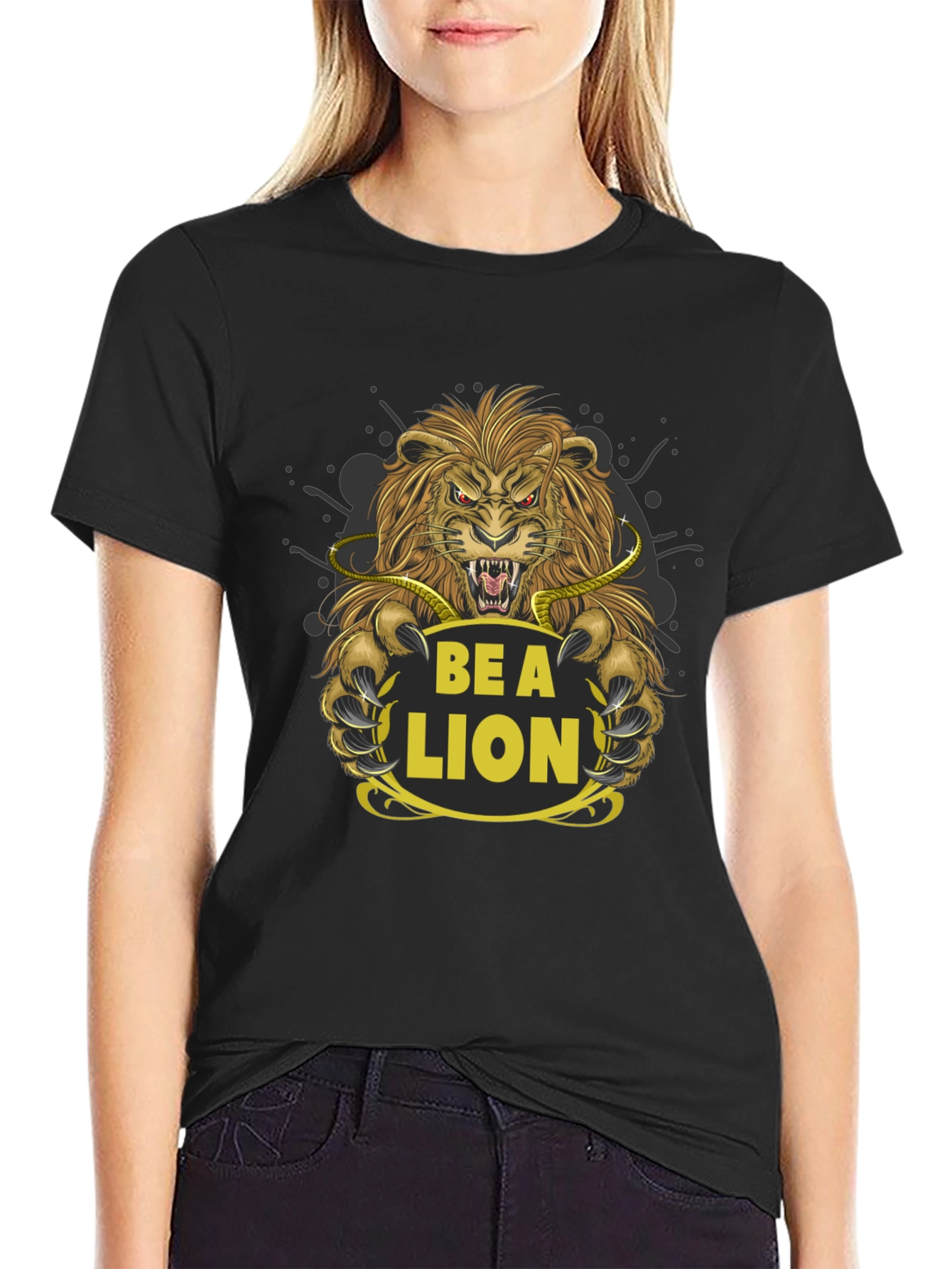 Be a Lion Graphic Tee - Motivational T-Shirt