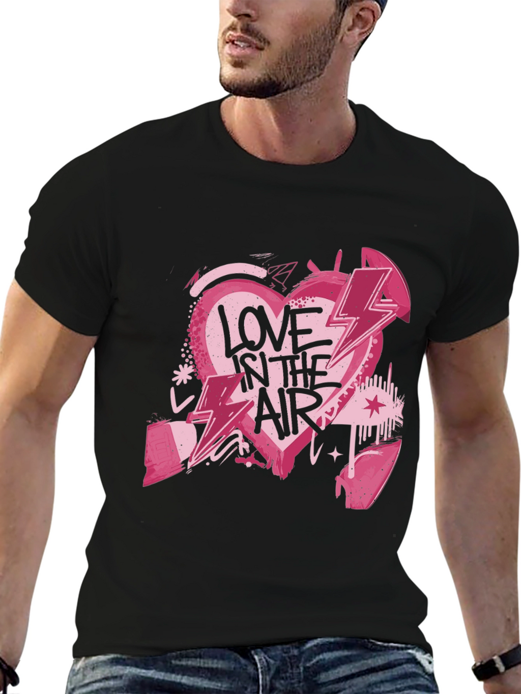 Love in the Air Graphic Tee - Black
