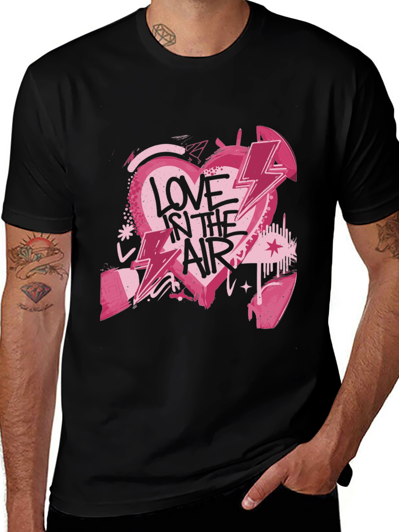 Love in the Air Graphic Tee - Black