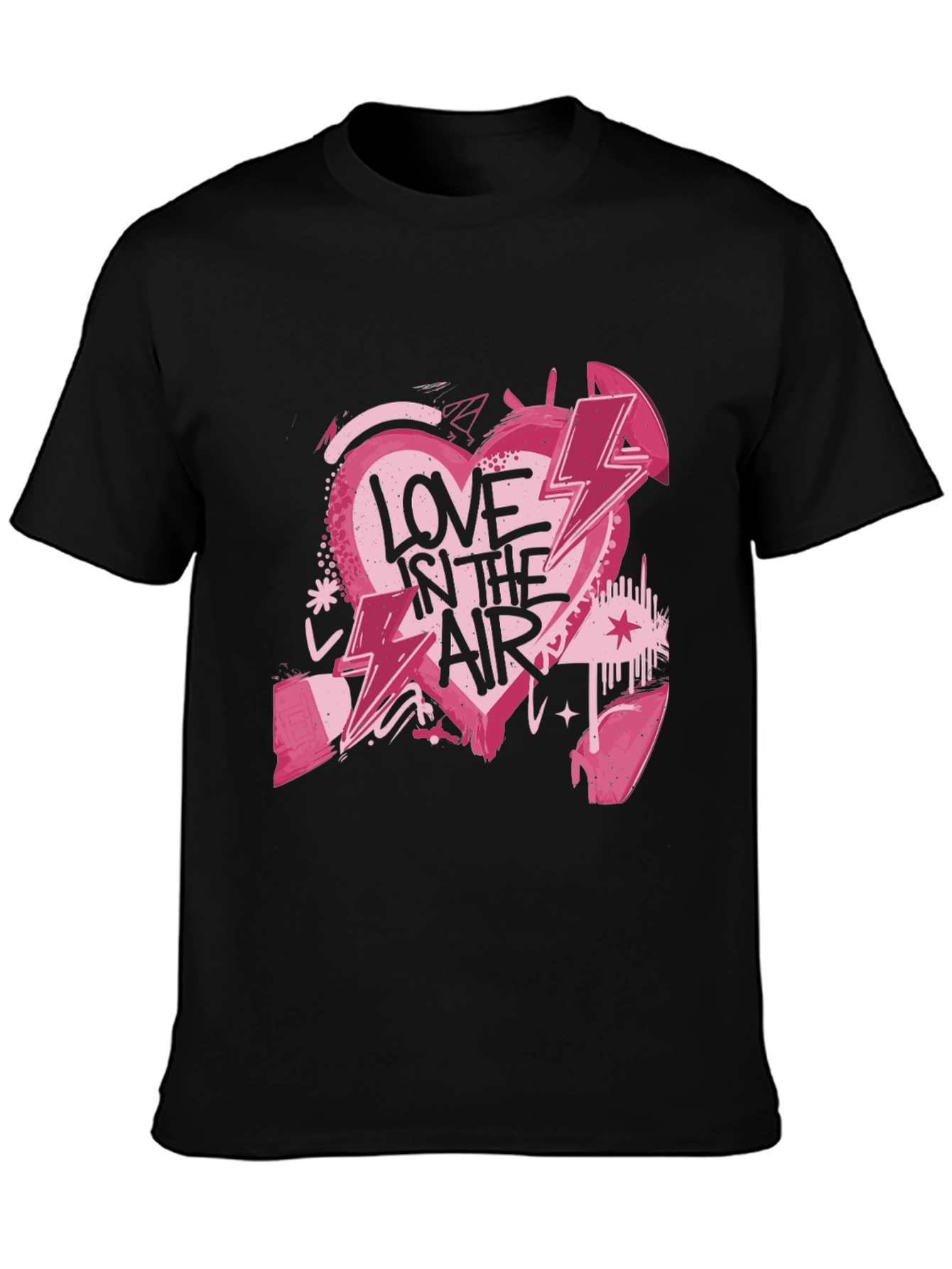 Love in the Air Graphic Tee - Black