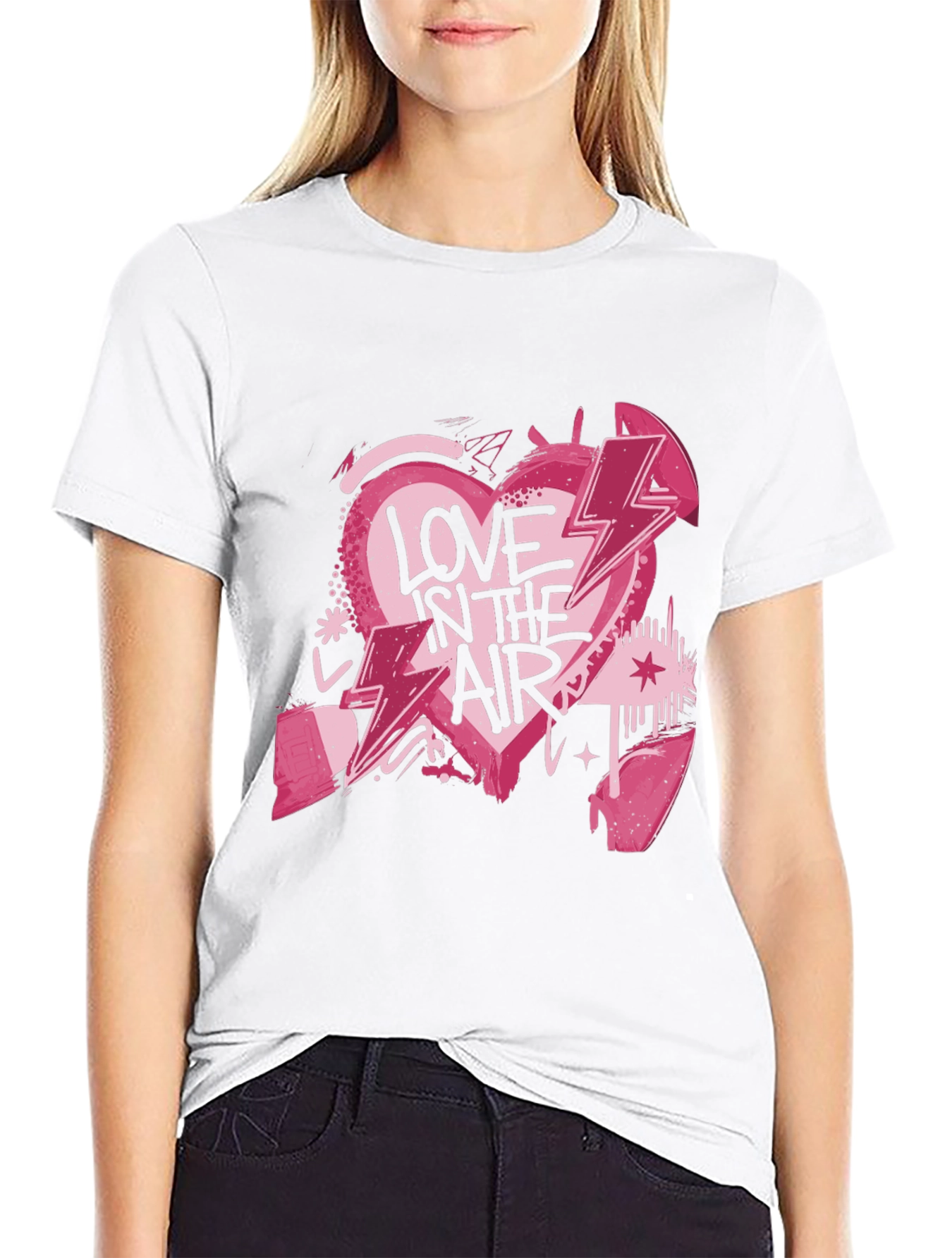 Love in the Air Graphic Tee - Black