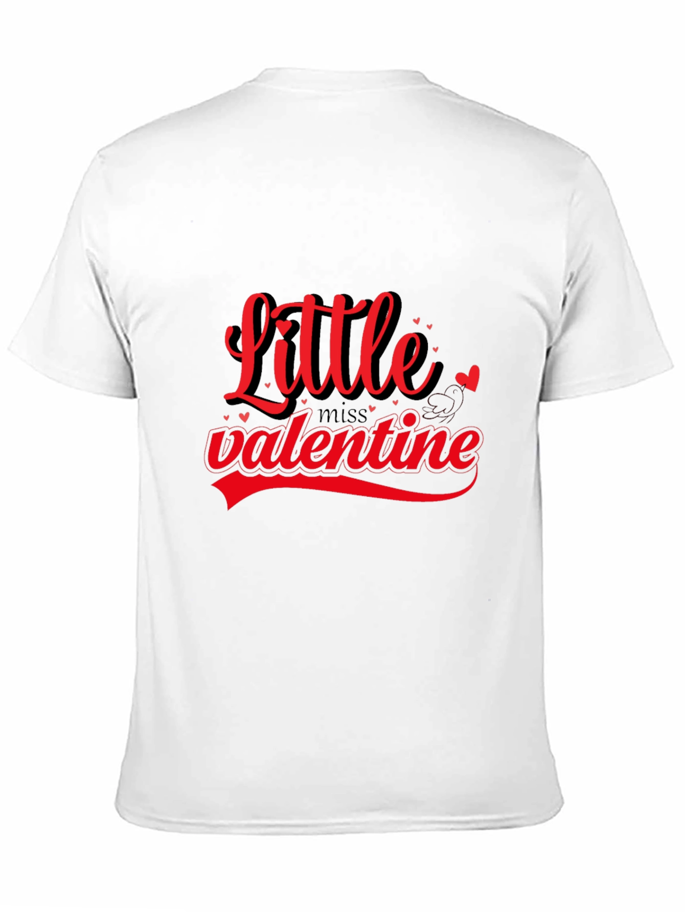 Little Miss Valentine Black T-Shirt