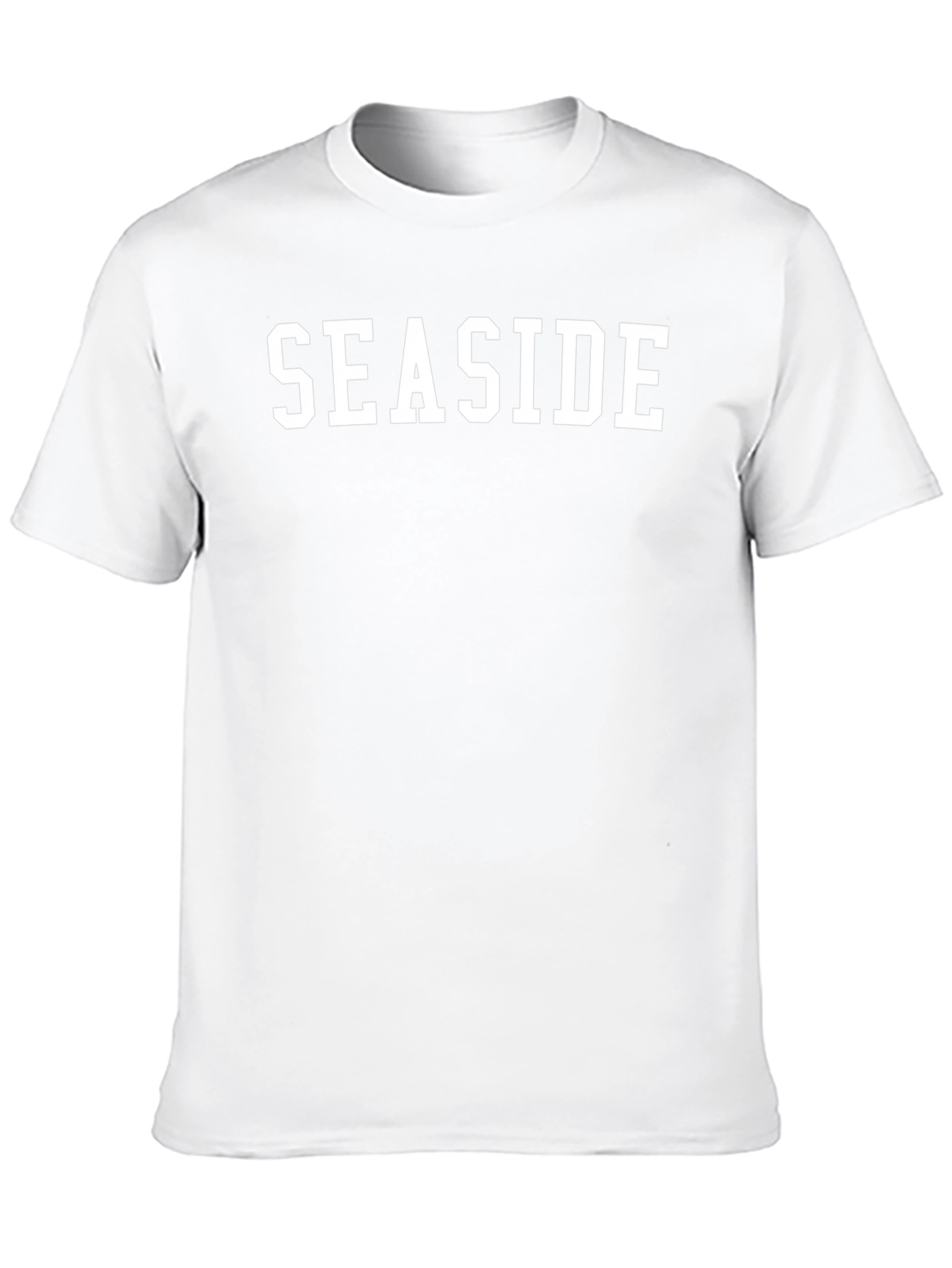 Seaside Graphic Tee - Mens Black Cotton T-Shirt