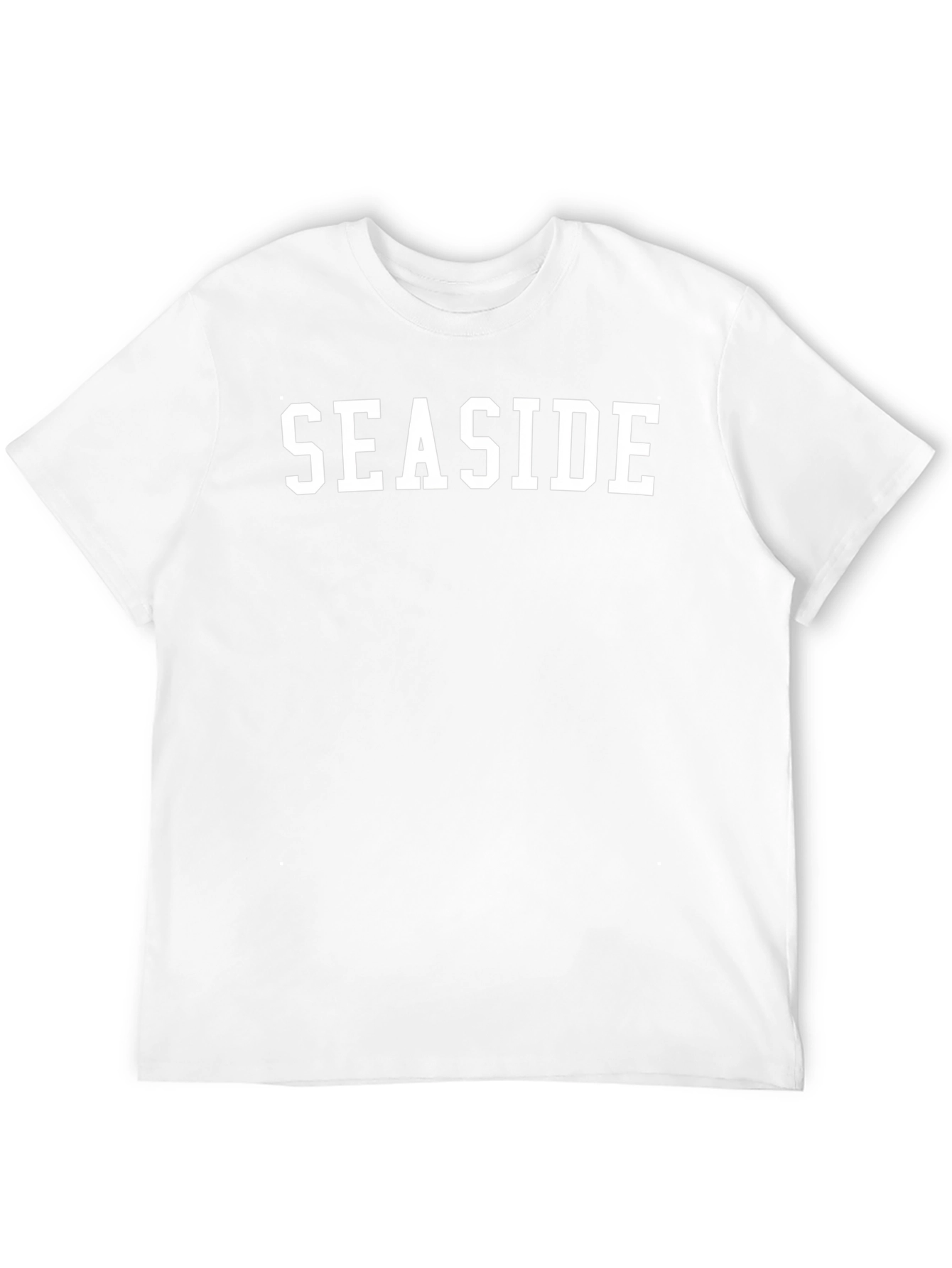 Seaside Graphic Tee - Mens Black Cotton T-Shirt