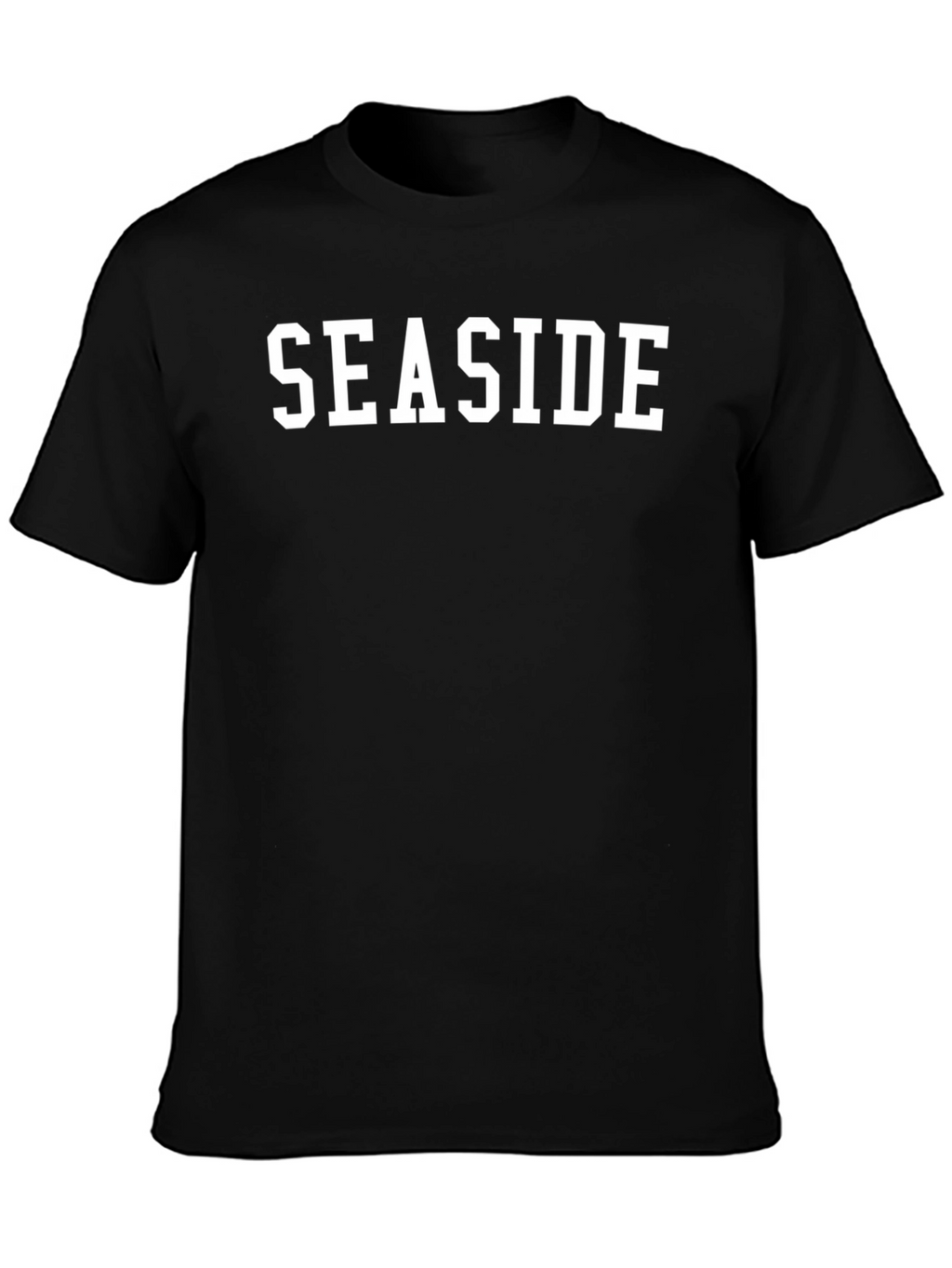 Seaside Graphic Tee - Mens Black Cotton T-Shirt