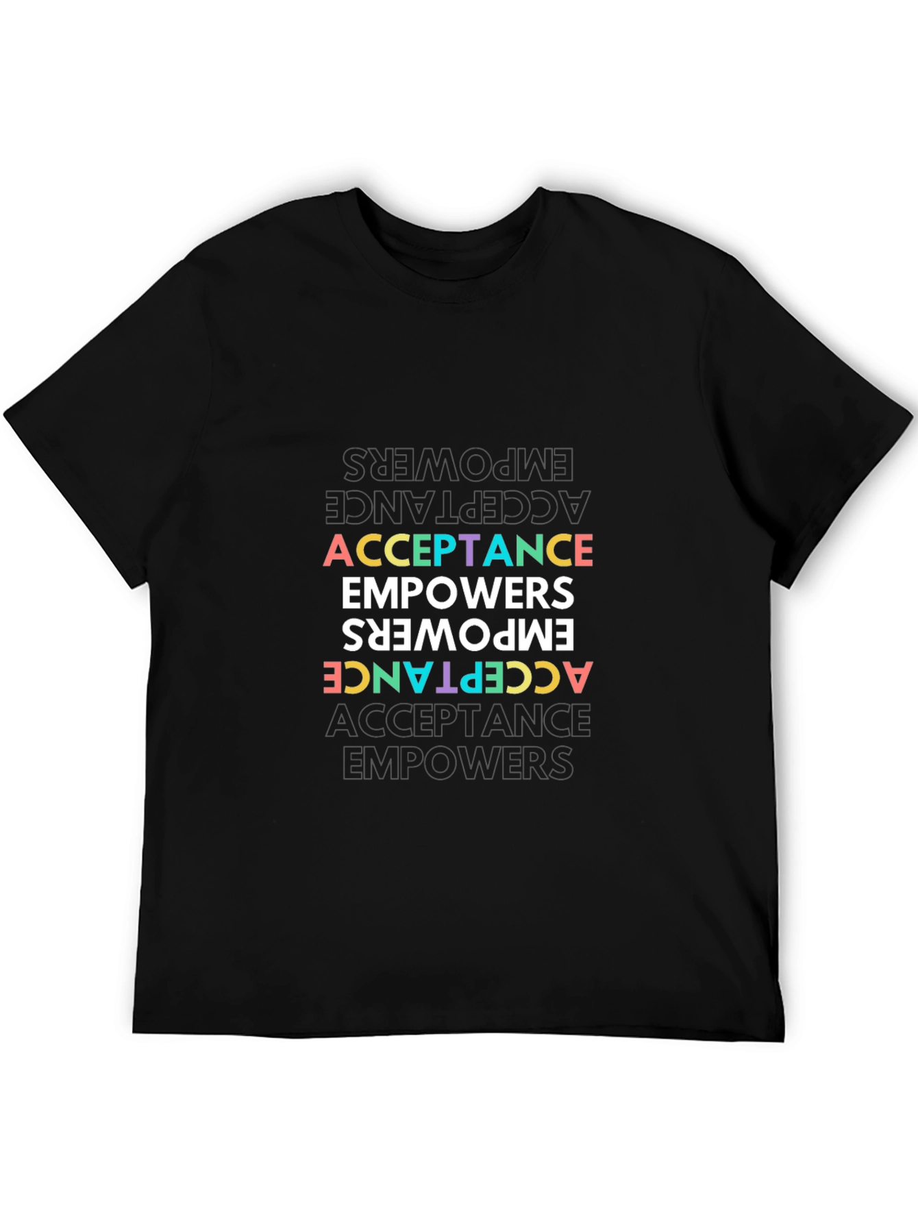 Acceptance Empowers T-Shirt - Unisex Black Tee