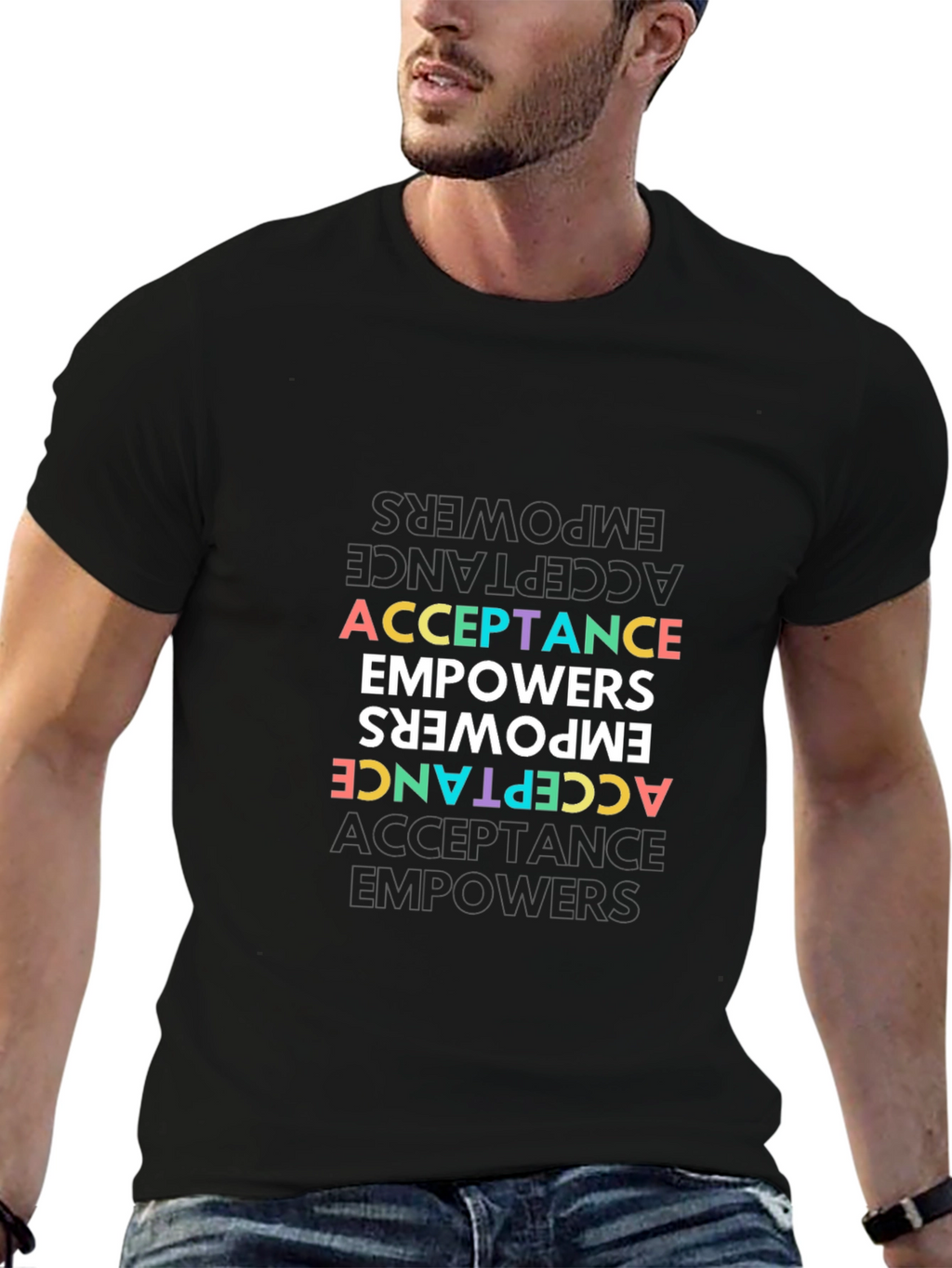 Acceptance Empowers T-Shirt - Unisex Black Tee