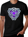 Celtic Knot Purple Shield Graphic T-Shirt