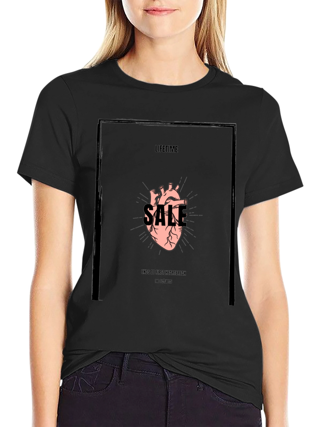Lifetime Sale Graphic Tee - Black