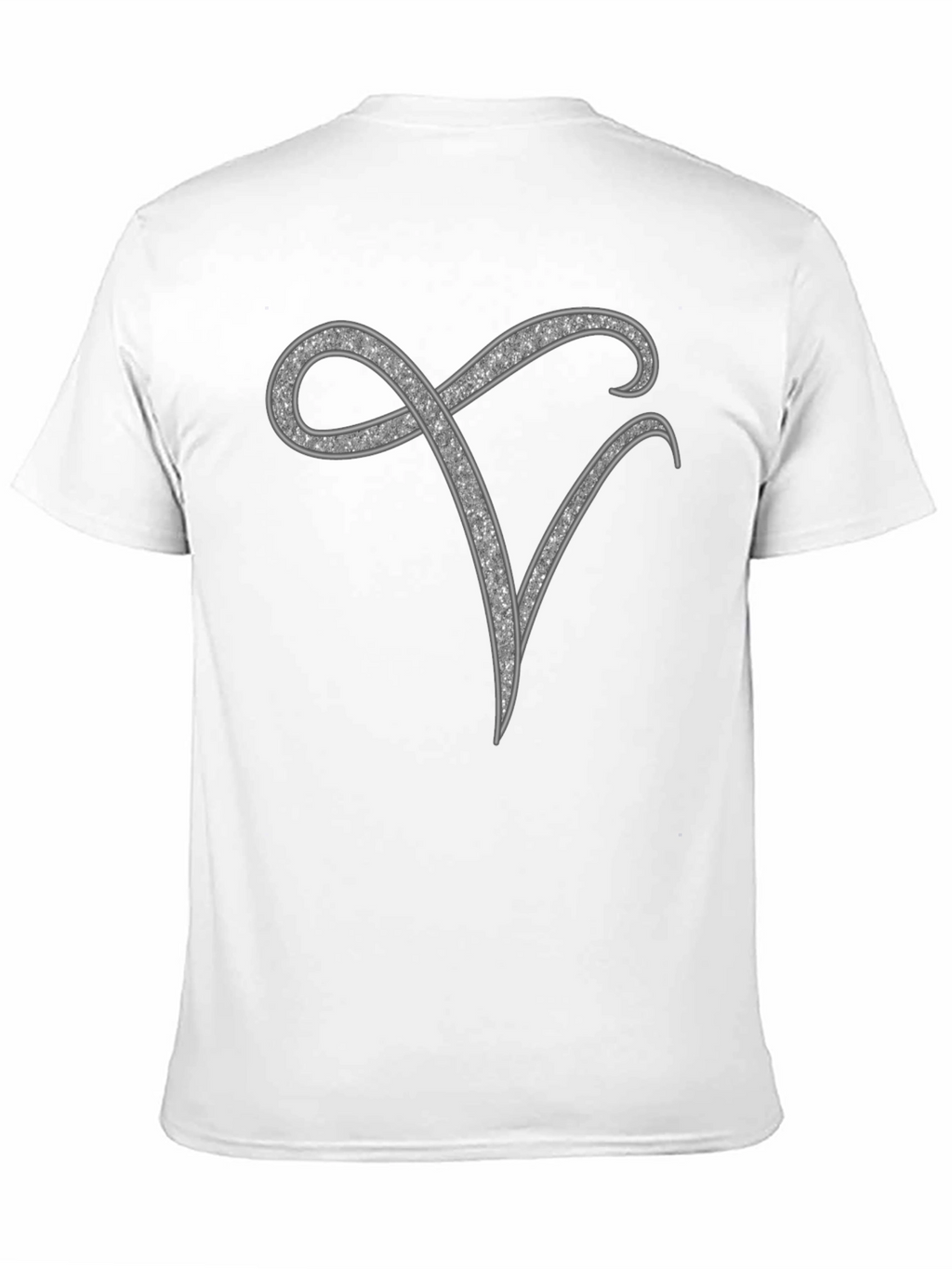 Stylish Initial V Rhinestone Graphic T-Shirt