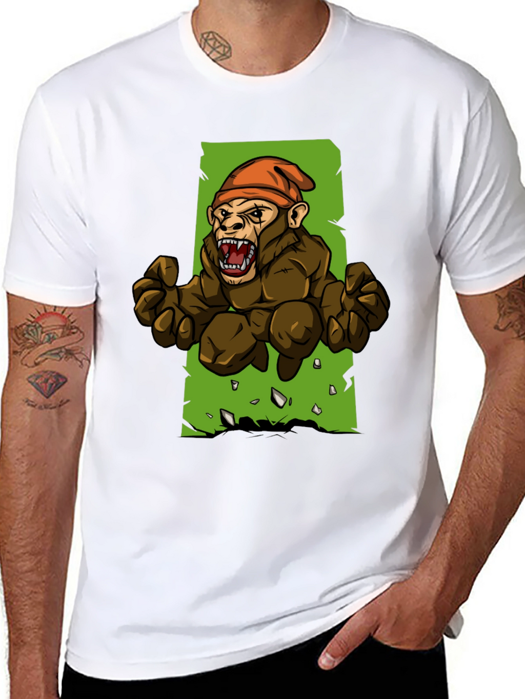 Angry Ape Graphic Tee - Black