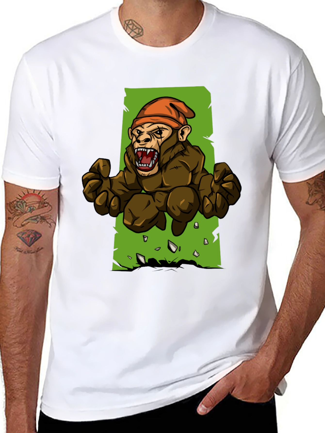 Angry Ape Graphic Tee - Black