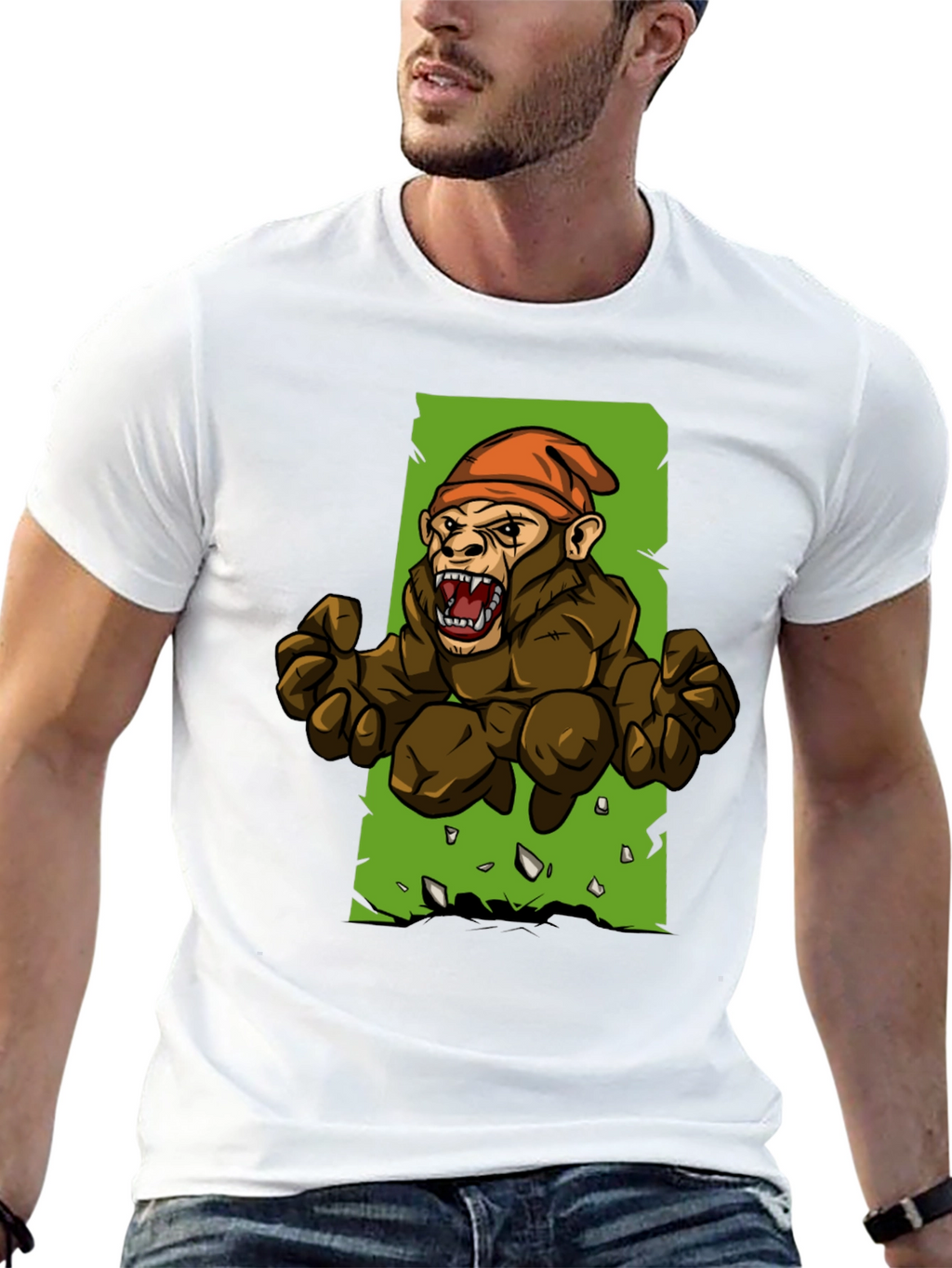 Angry Ape Graphic Tee - Black