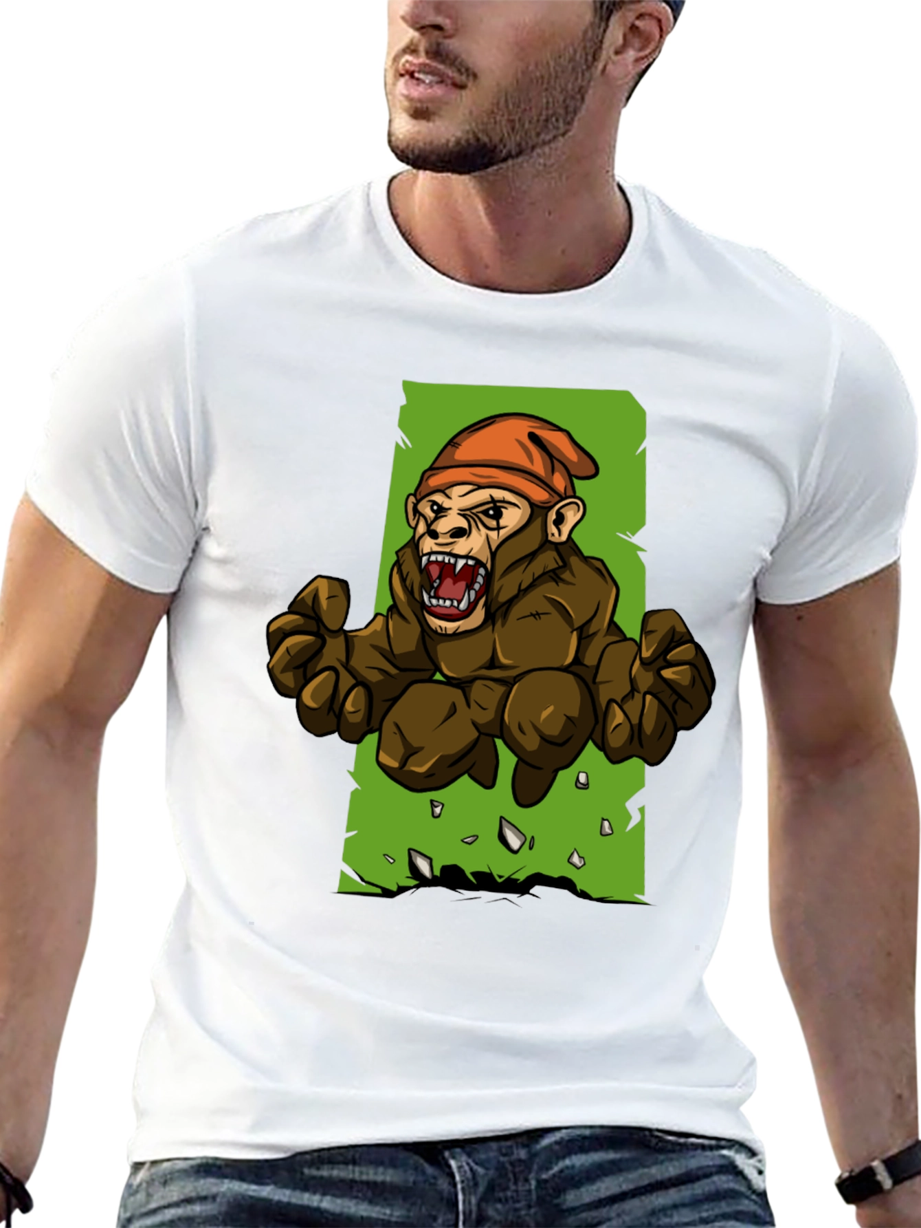 Angry Ape Graphic Tee - Black