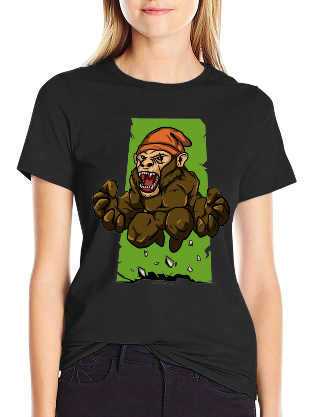 Angry Ape Graphic Tee - Black