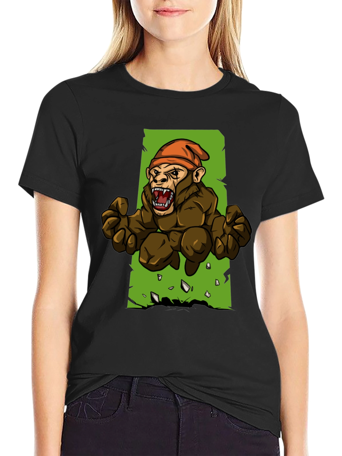 Angry Ape Graphic Tee - Black