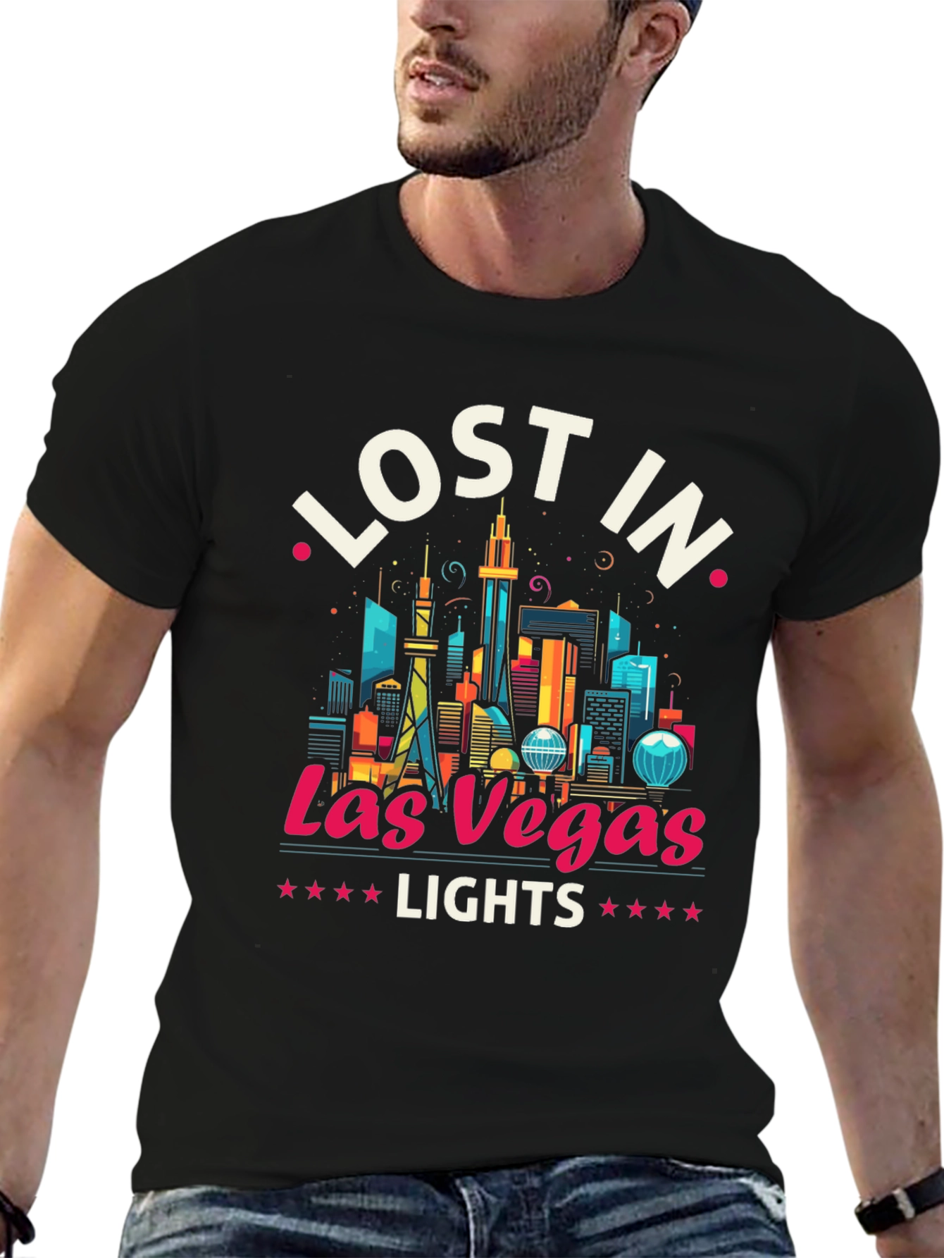 Lost in Las Vegas Lights Graphic Tee