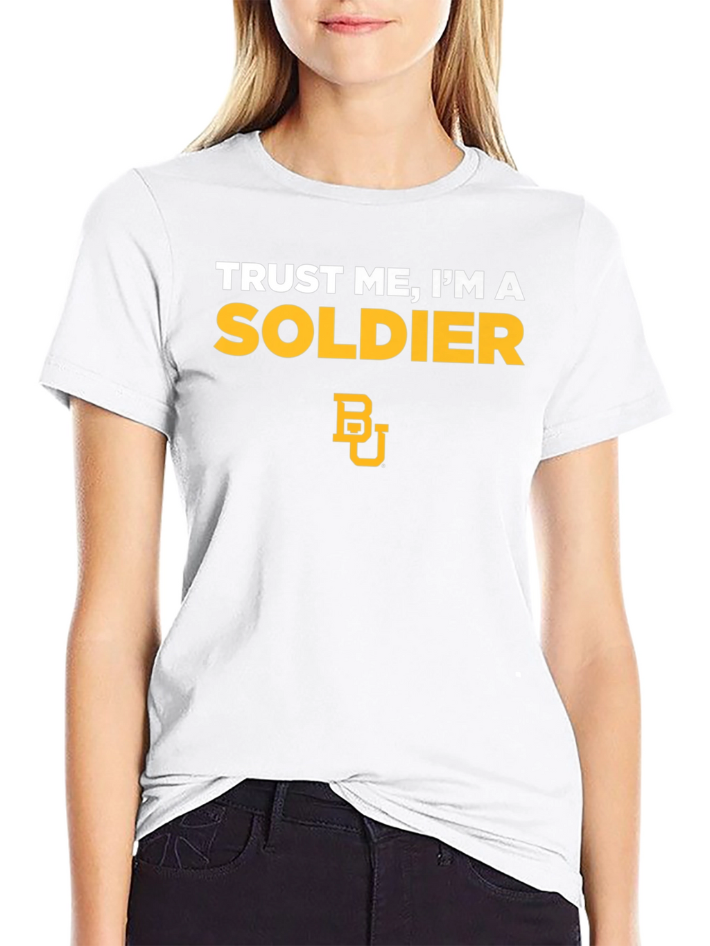Trust Me Im A Soldier Black Graphic Tee