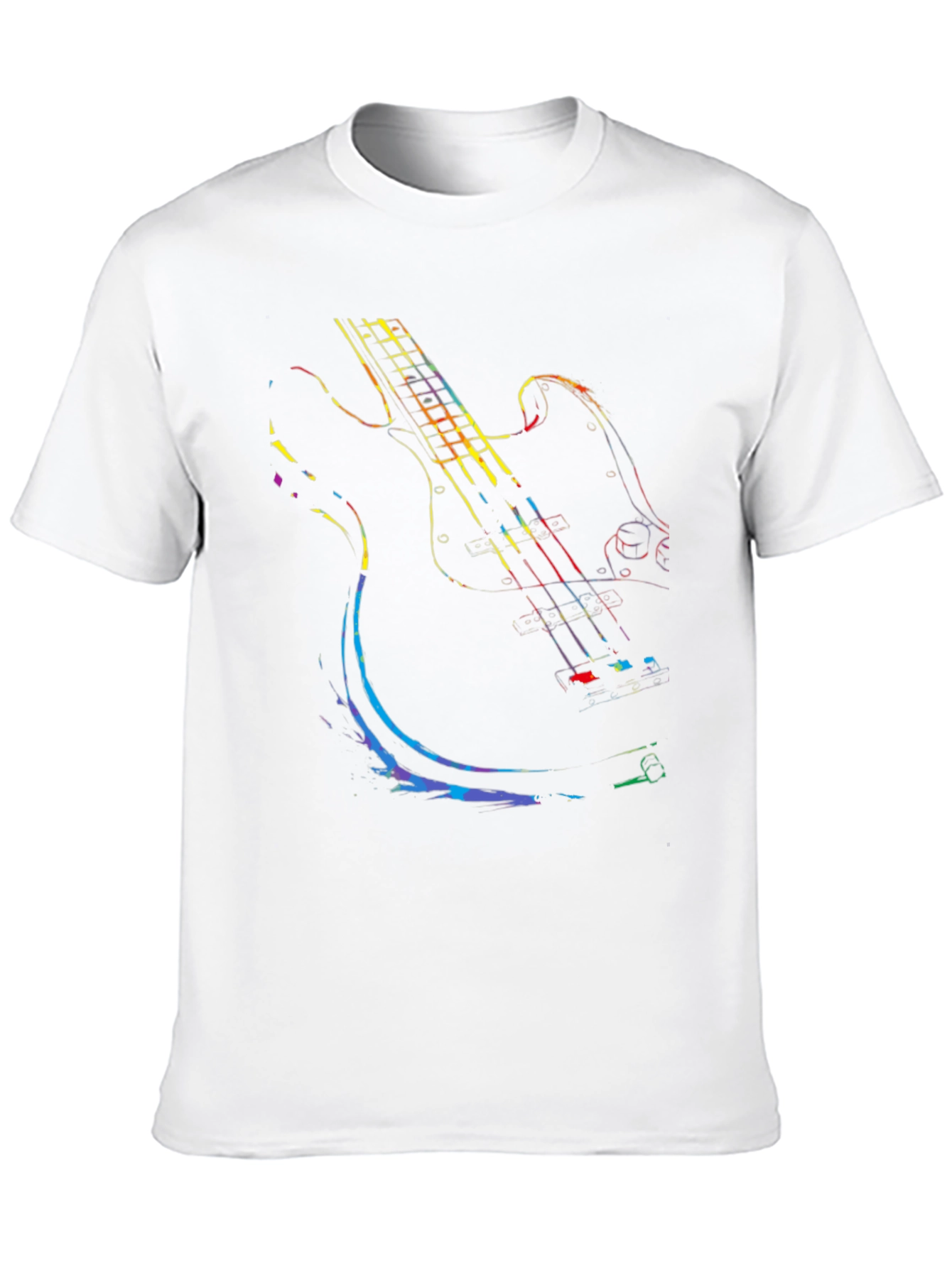 Guitar Graphic Tee - Black Cotton Comfort