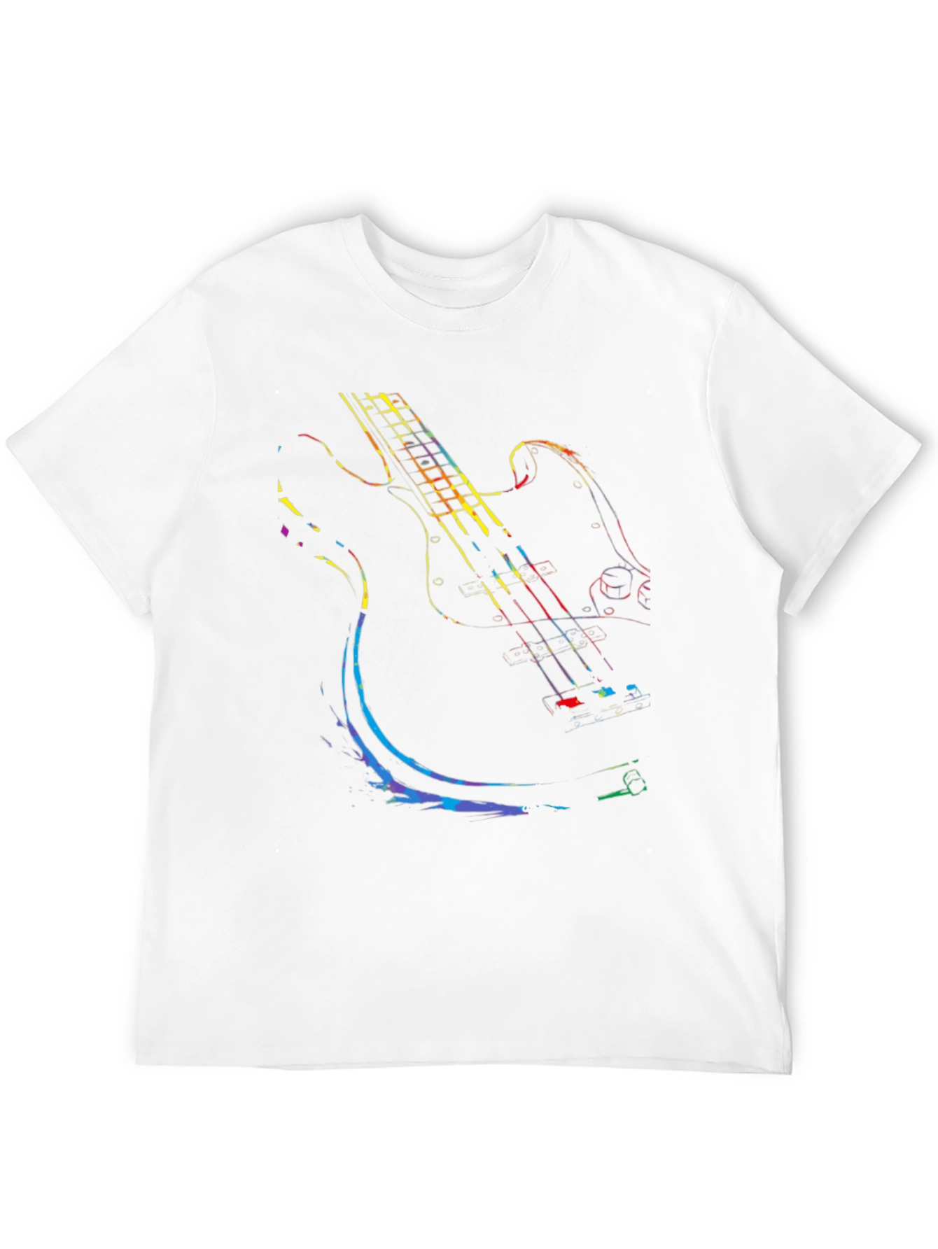 Guitar Graphic Tee - Black Cotton Comfort