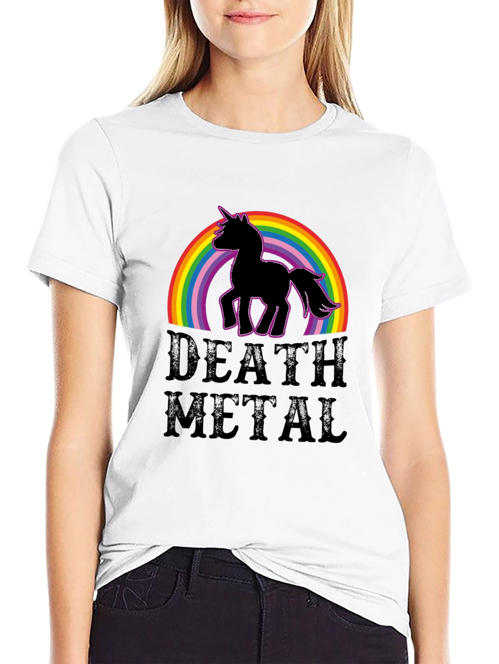 Death Metal Unicorn Rainbow T-Shirt