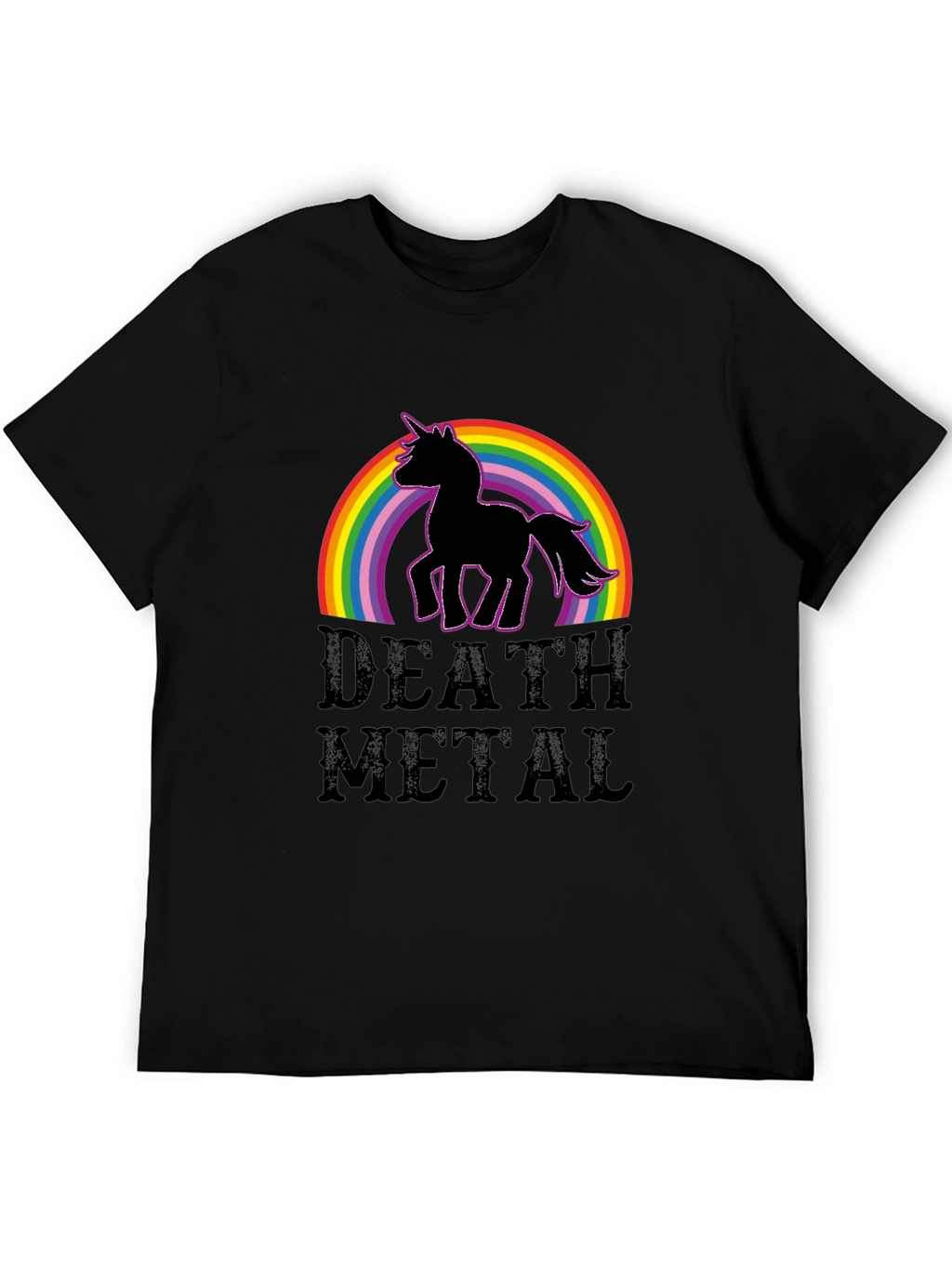 Death Metal Unicorn Rainbow T-Shirt