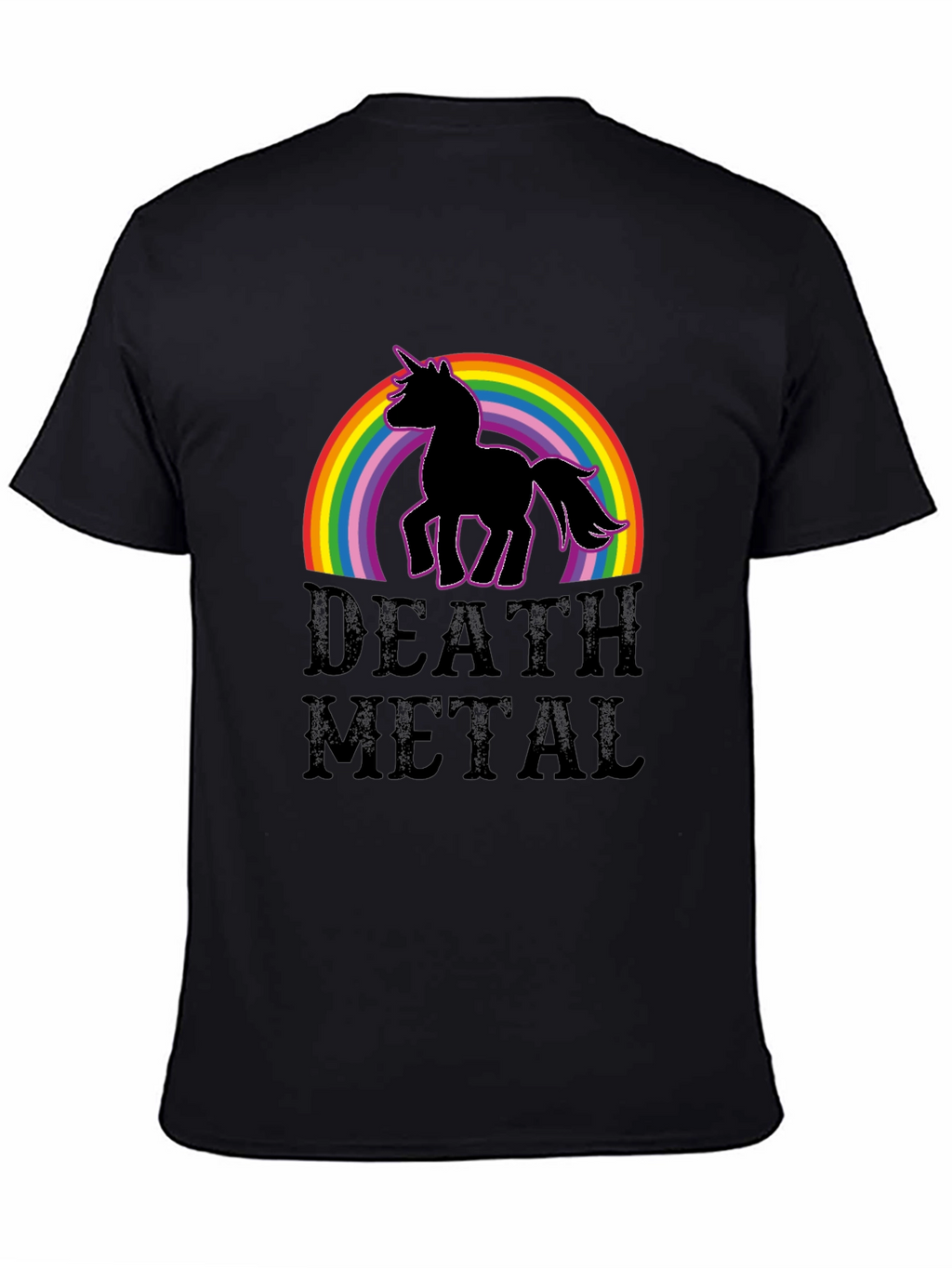 Death Metal Unicorn Rainbow T-Shirt