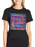 Abstract Geometric Lines Graphic T-Shirt