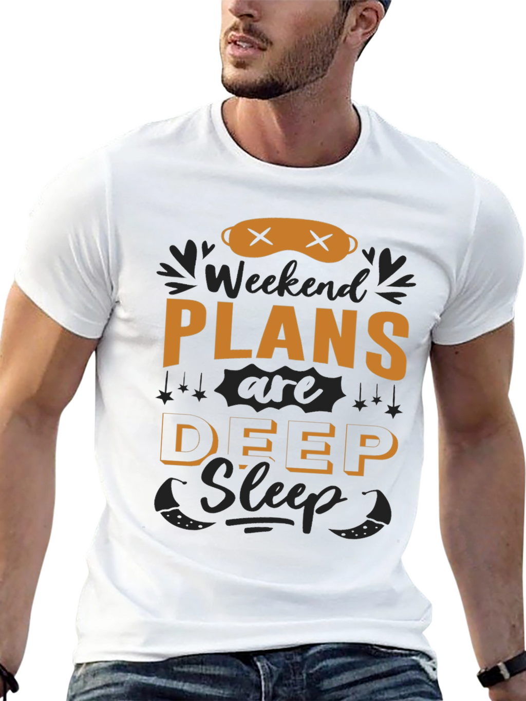 Weekend Plans Deep Sleep T-Shirt - Black