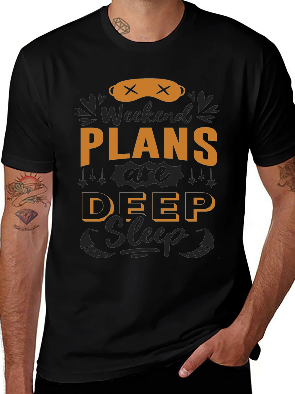 Weekend Plans Deep Sleep T-Shirt - Black