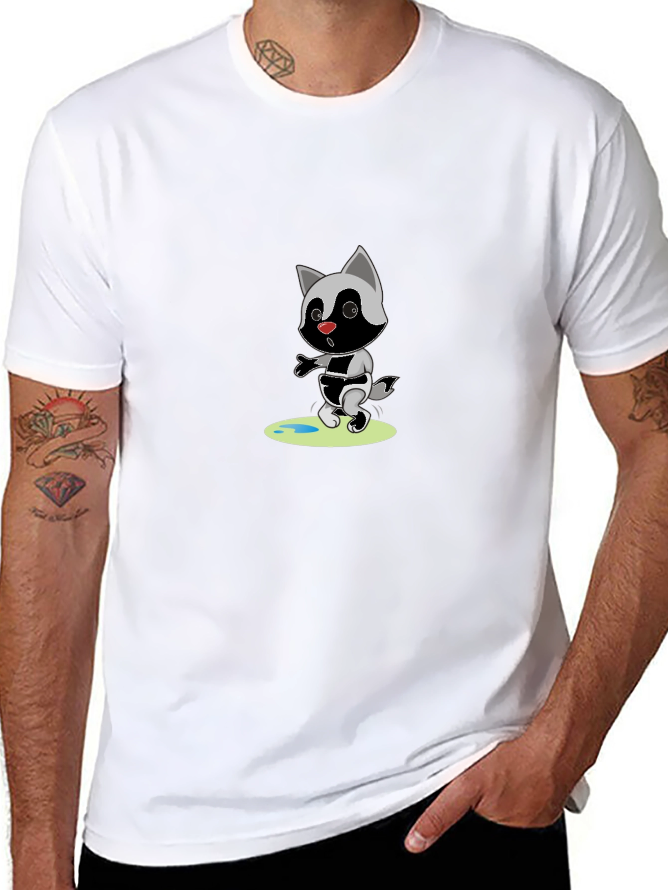 Funny Raccoon T-Shirt Novelty Cartoon Tee