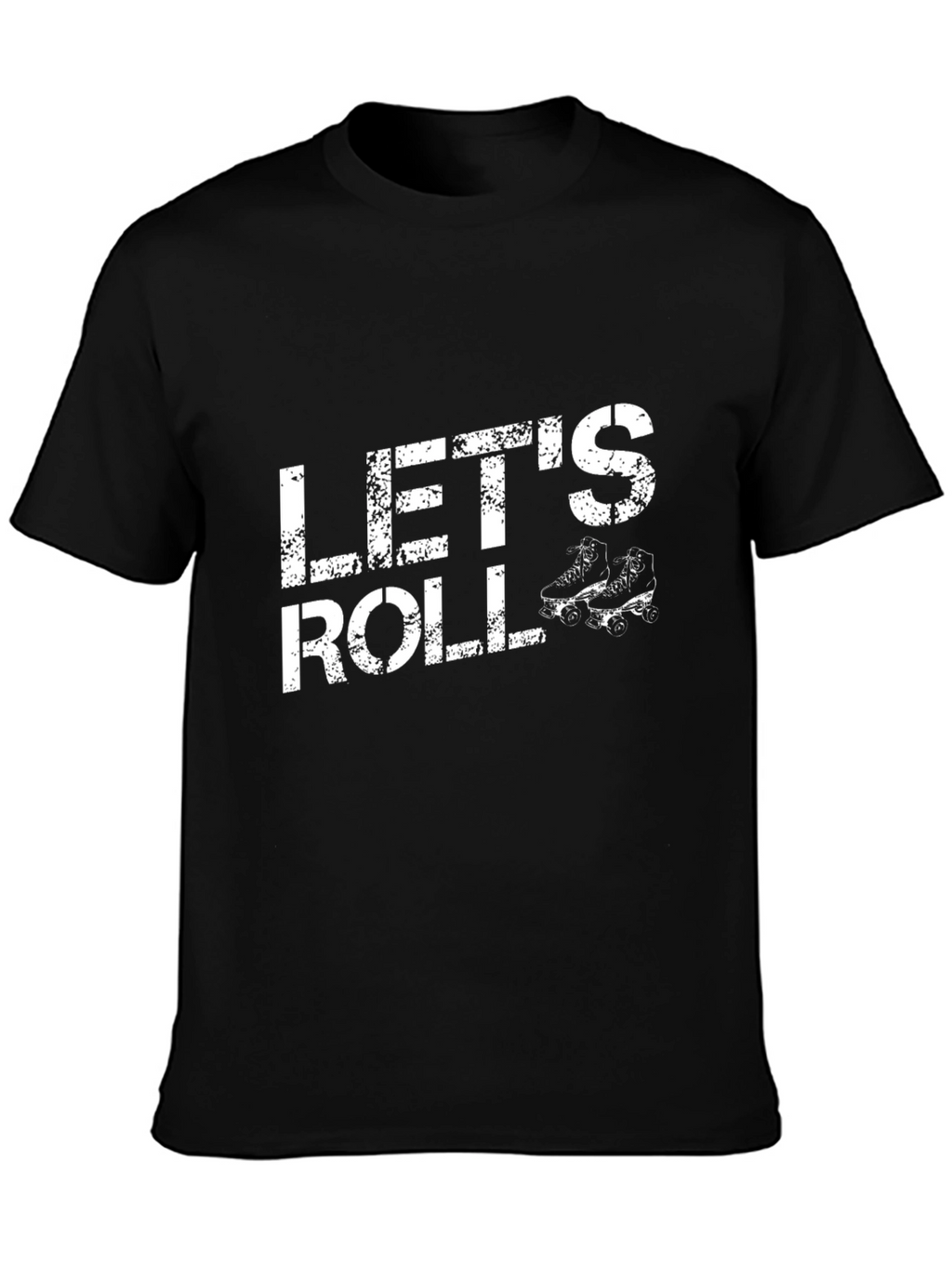 Lets Roll Black Graphic T-Shirt