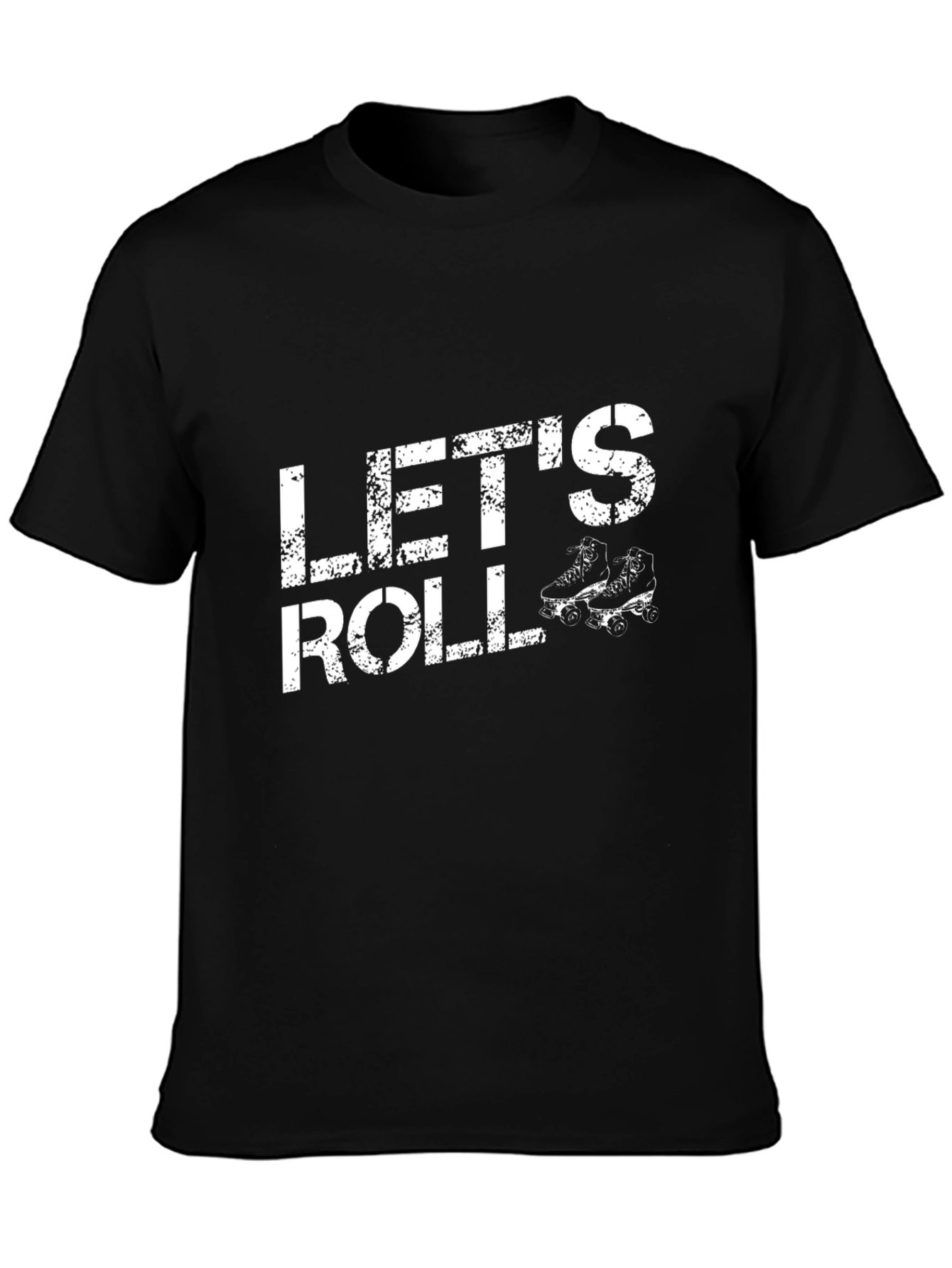 Lets Roll Black Graphic T-Shirt