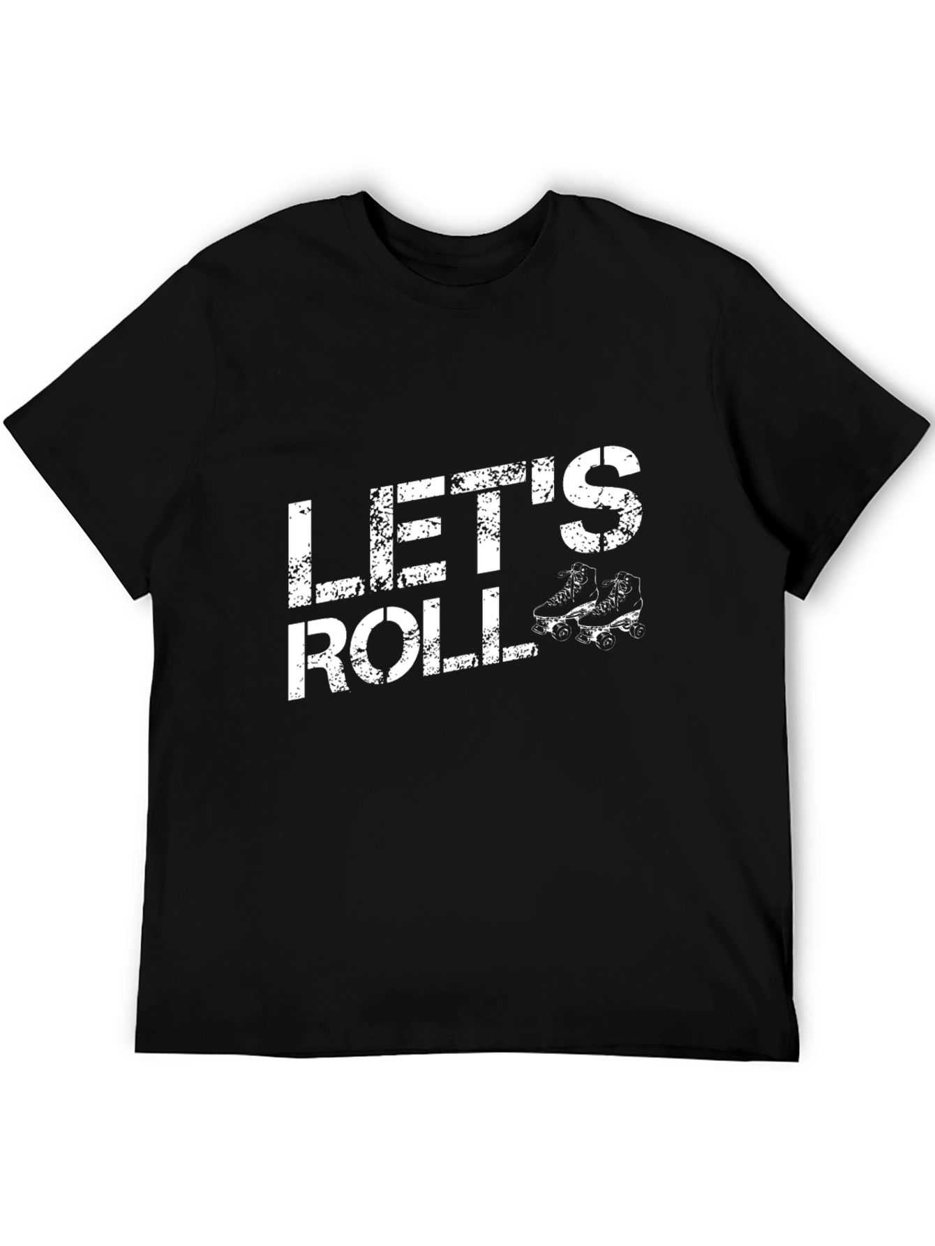 Lets Roll Black Graphic T-Shirt