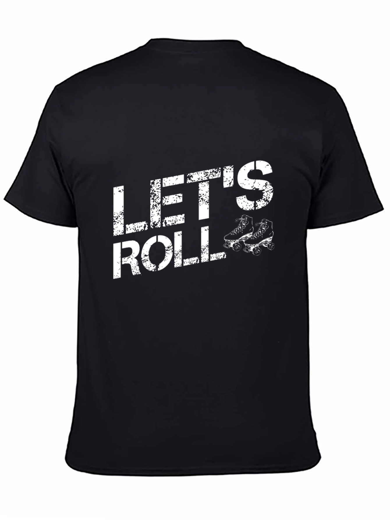 Lets Roll Black Graphic T-Shirt