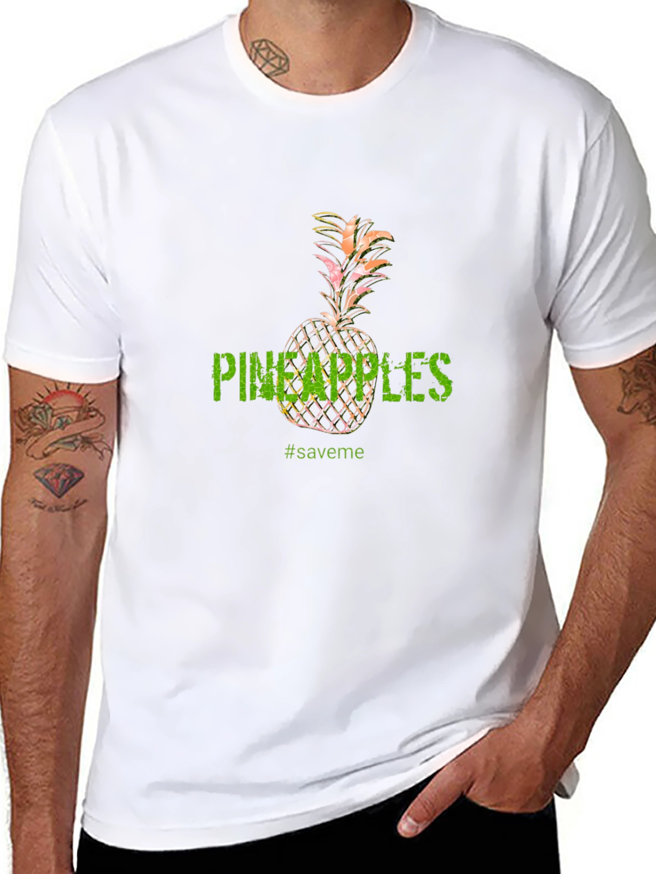 Pineapples Graphic Tee - Unisex Black T-Shirt