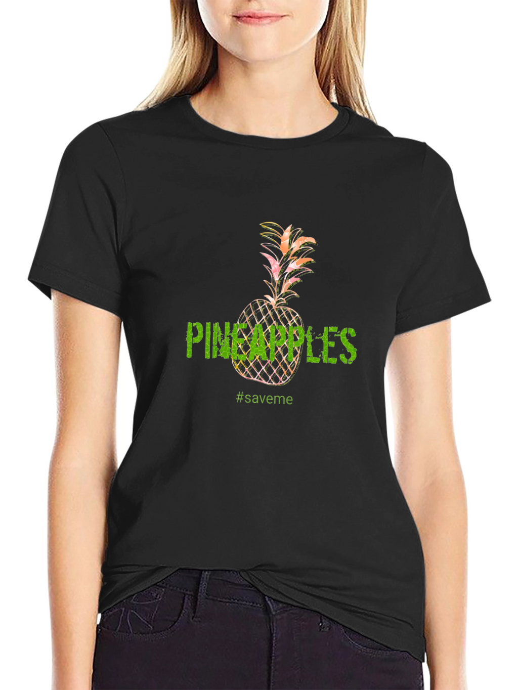 Pineapples Graphic Tee - Unisex Black T-Shirt