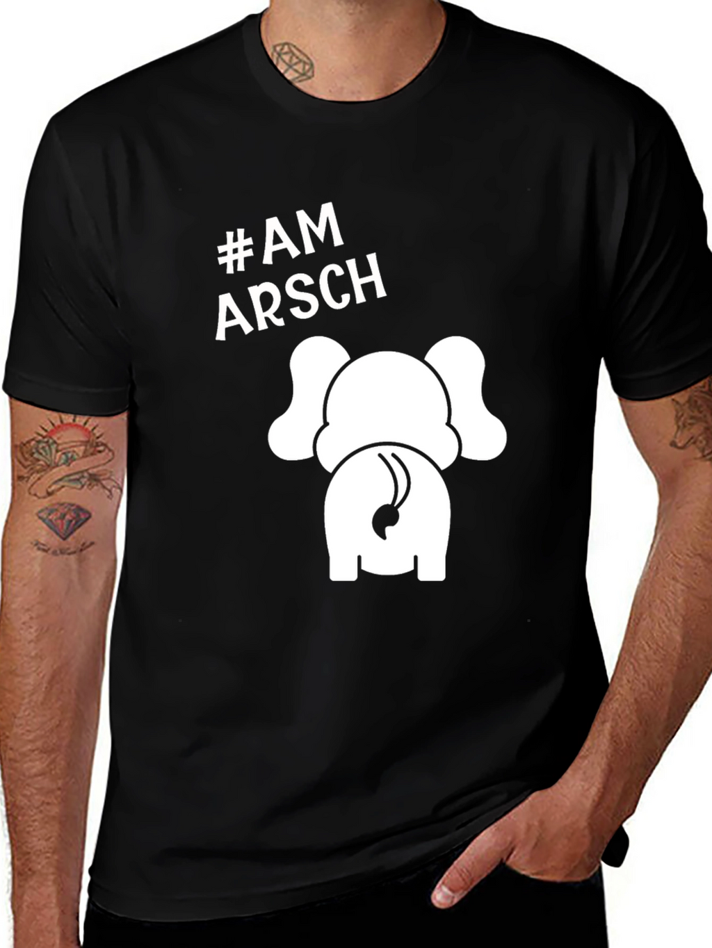 Am Arsch Elephant Tee - Humorous Novelty T-Shirt
