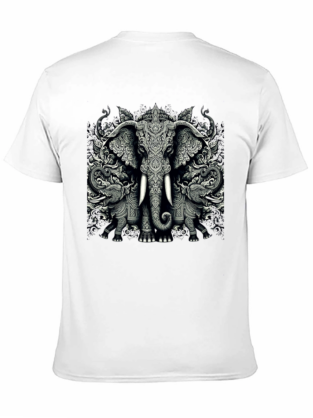 Elephant Graphic Tee - Unique Black T-Shirt