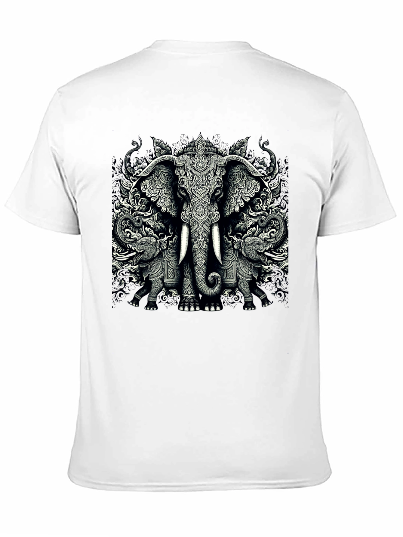 Elephant Graphic Tee - Unique Black T-Shirt