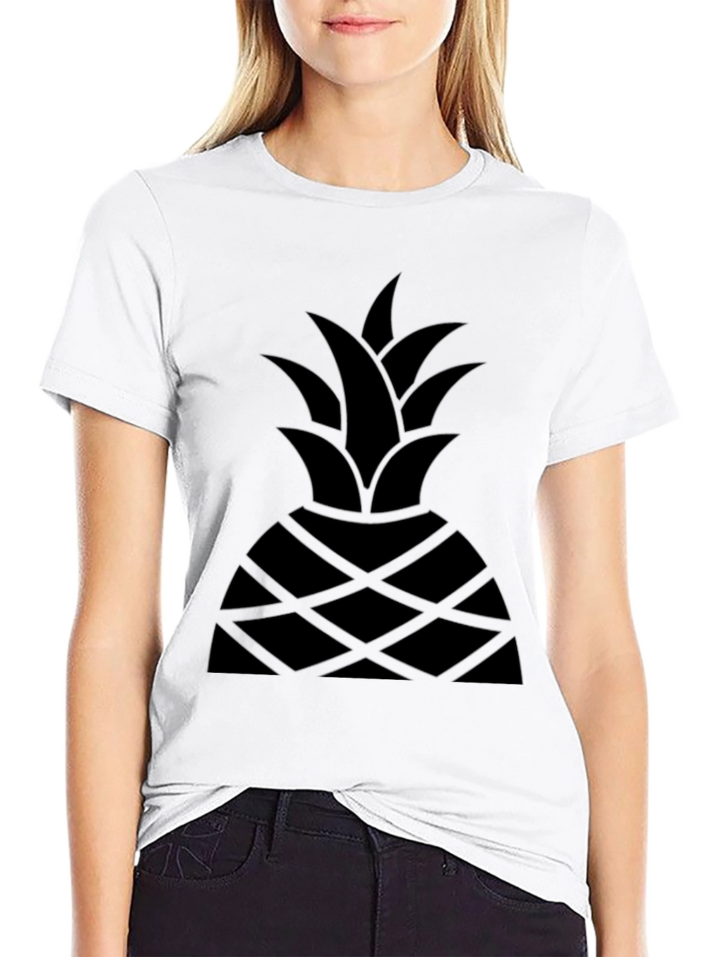 Black Pineapple Graphic T-Shirt - Modern Style