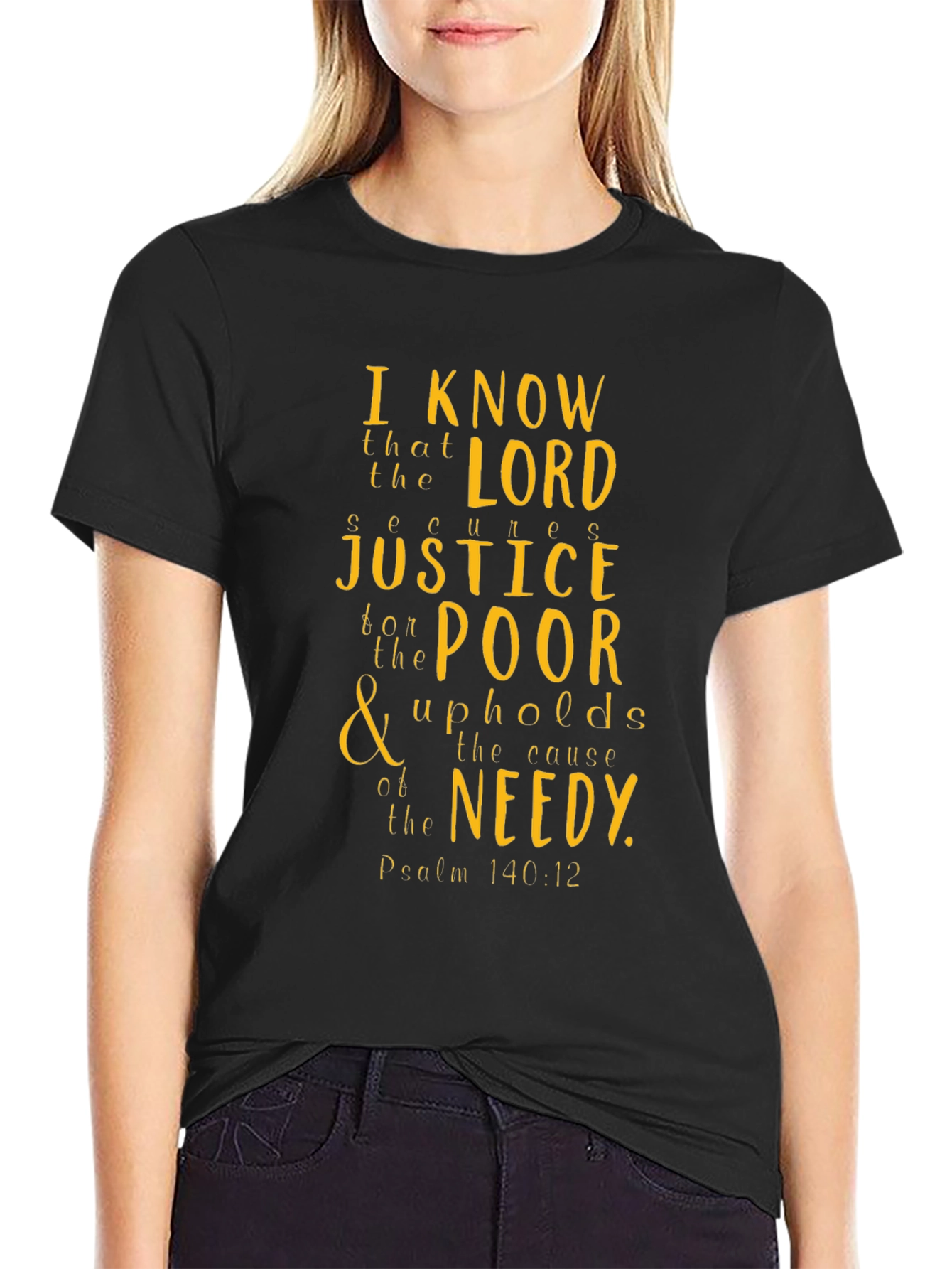 Faith-Inspired Graphic Tee: Psalm 140:12