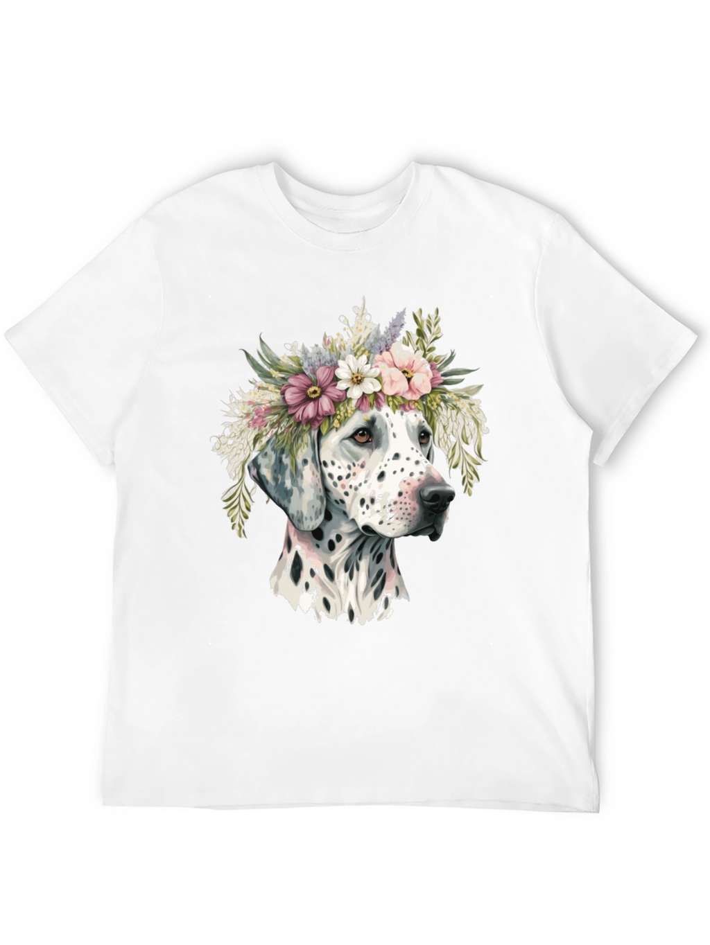 Dalmatian Dog with Flower Crown T-Shirt
