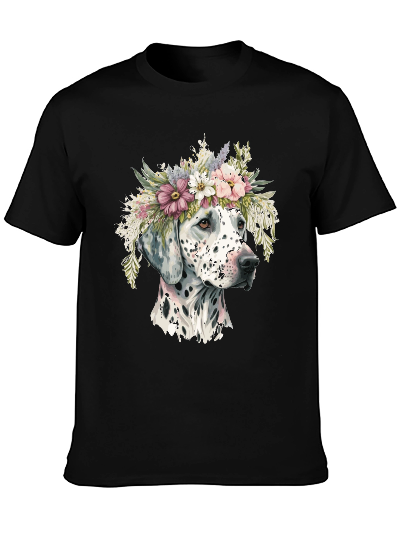 Dalmatian Dog with Flower Crown T-Shirt
