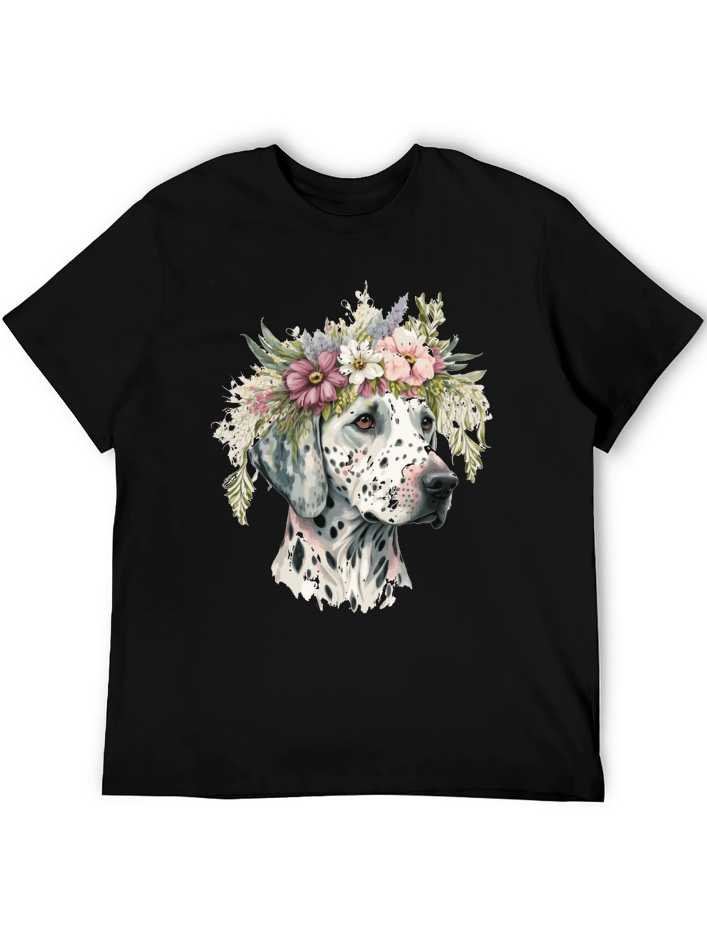 Dalmatian Dog with Flower Crown T-Shirt