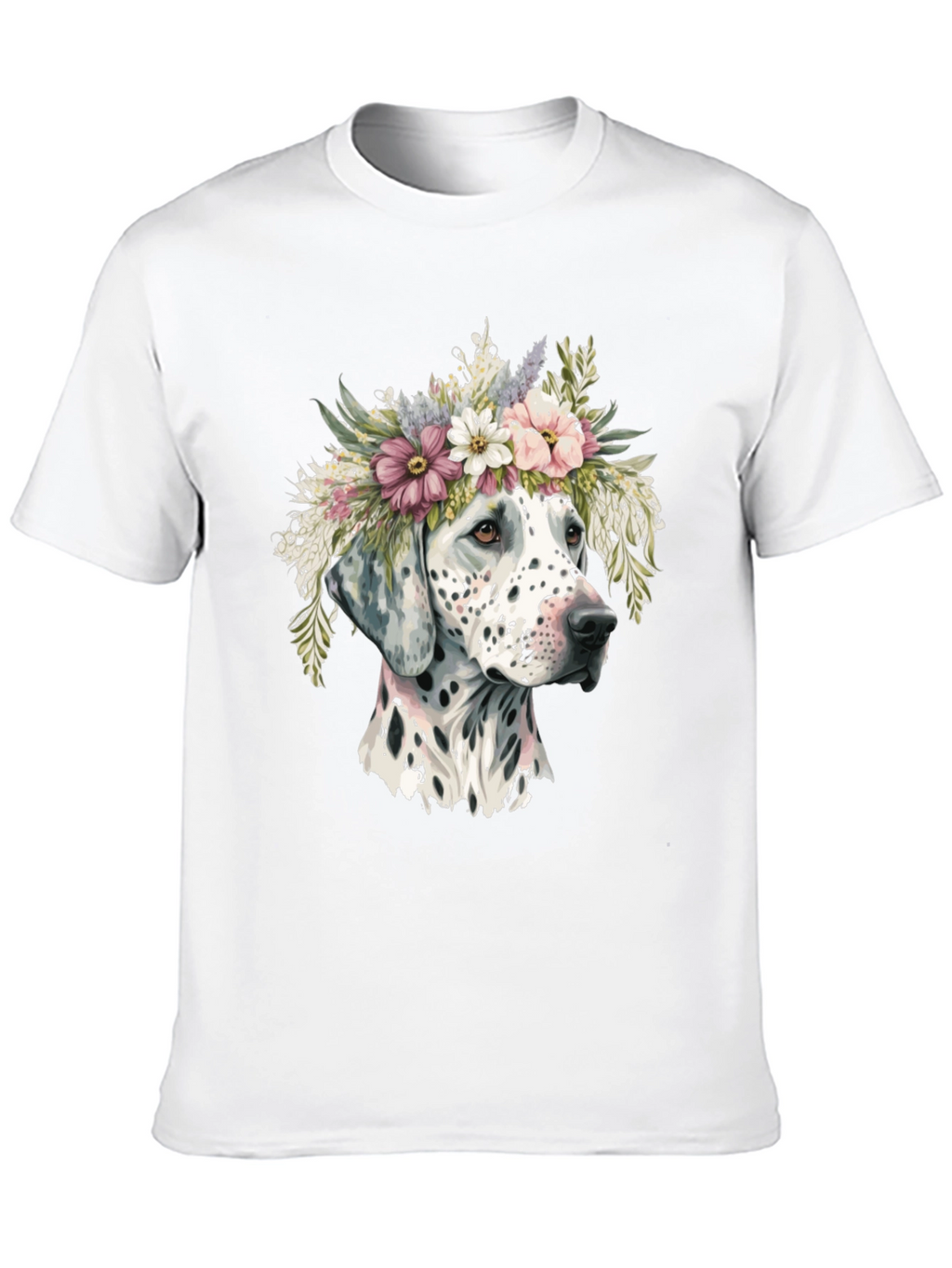 Dalmatian Dog with Flower Crown T-Shirt