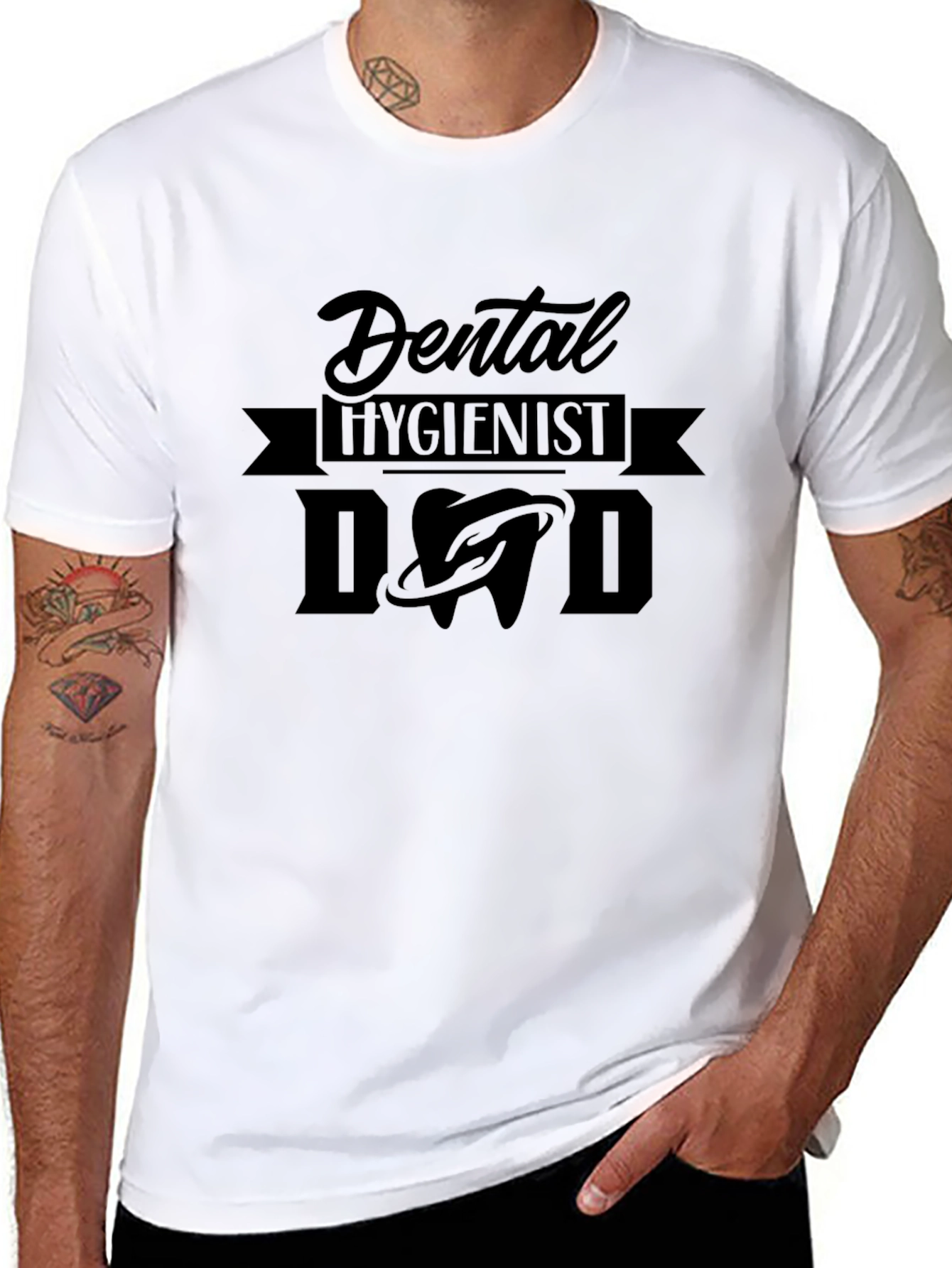 Dental Hygienist Dad T-Shirt - Black