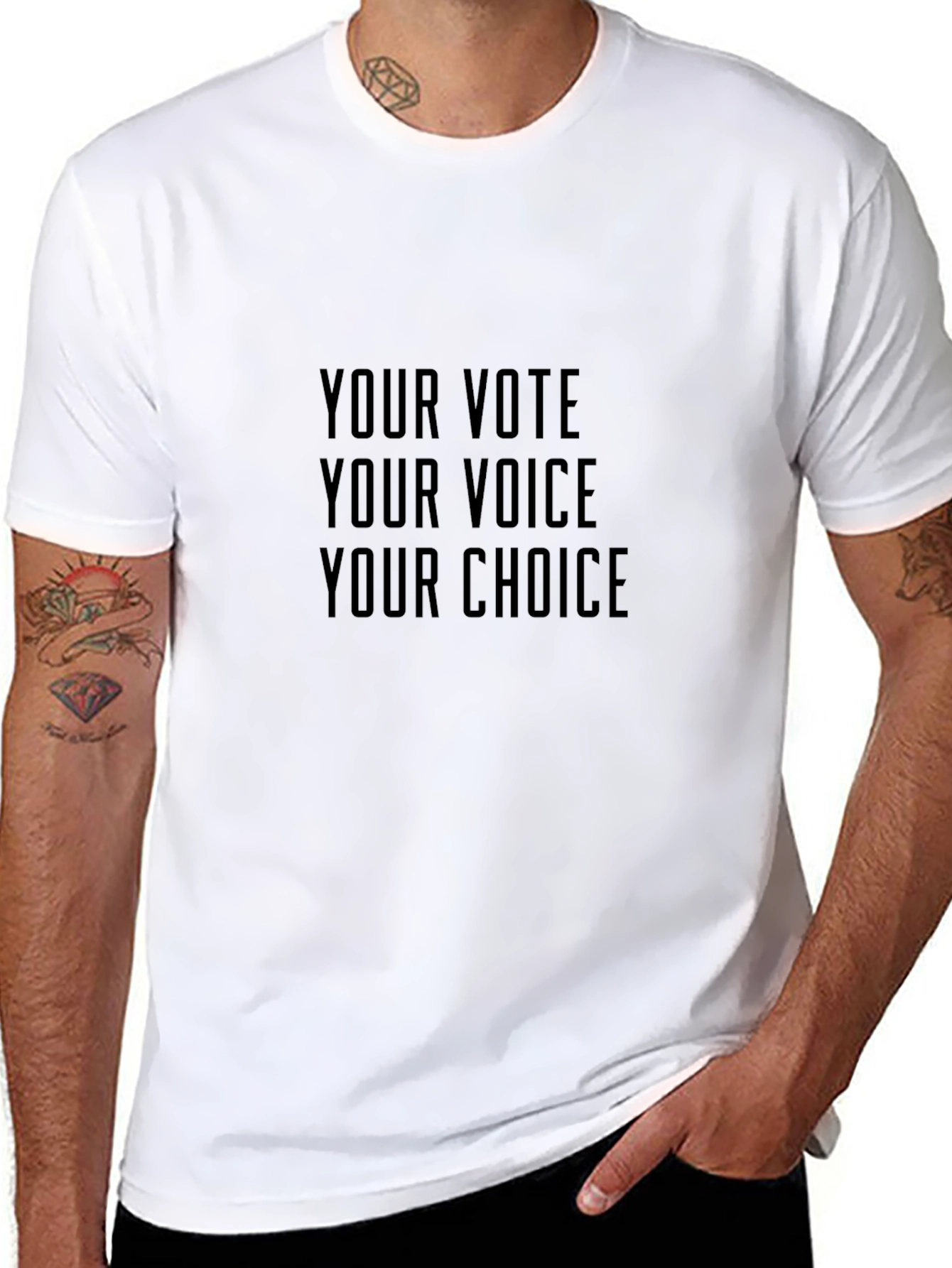Vote Voice Choice T-Shirt - Unisex Crew Neck